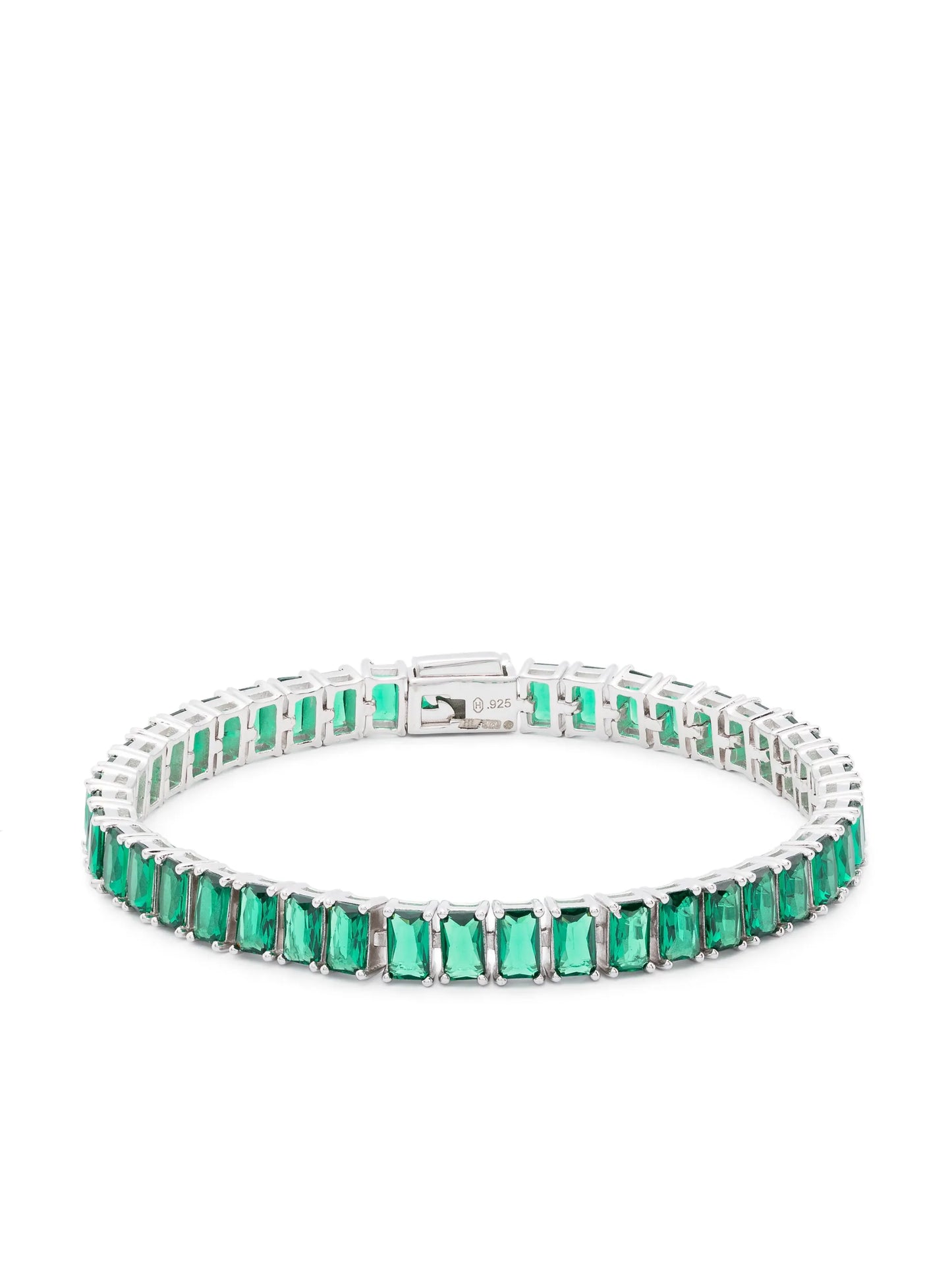 emerald-cut tennis-chain bracelet