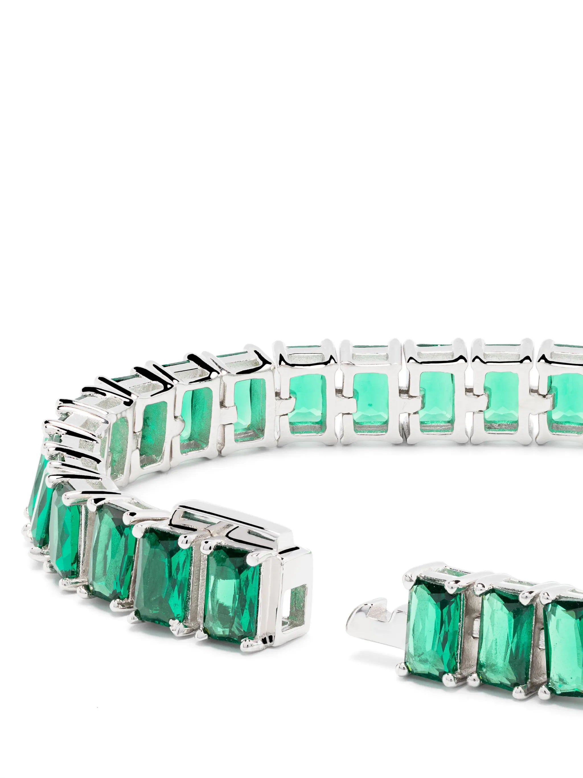 emerald-cut tennis-chain bracelet