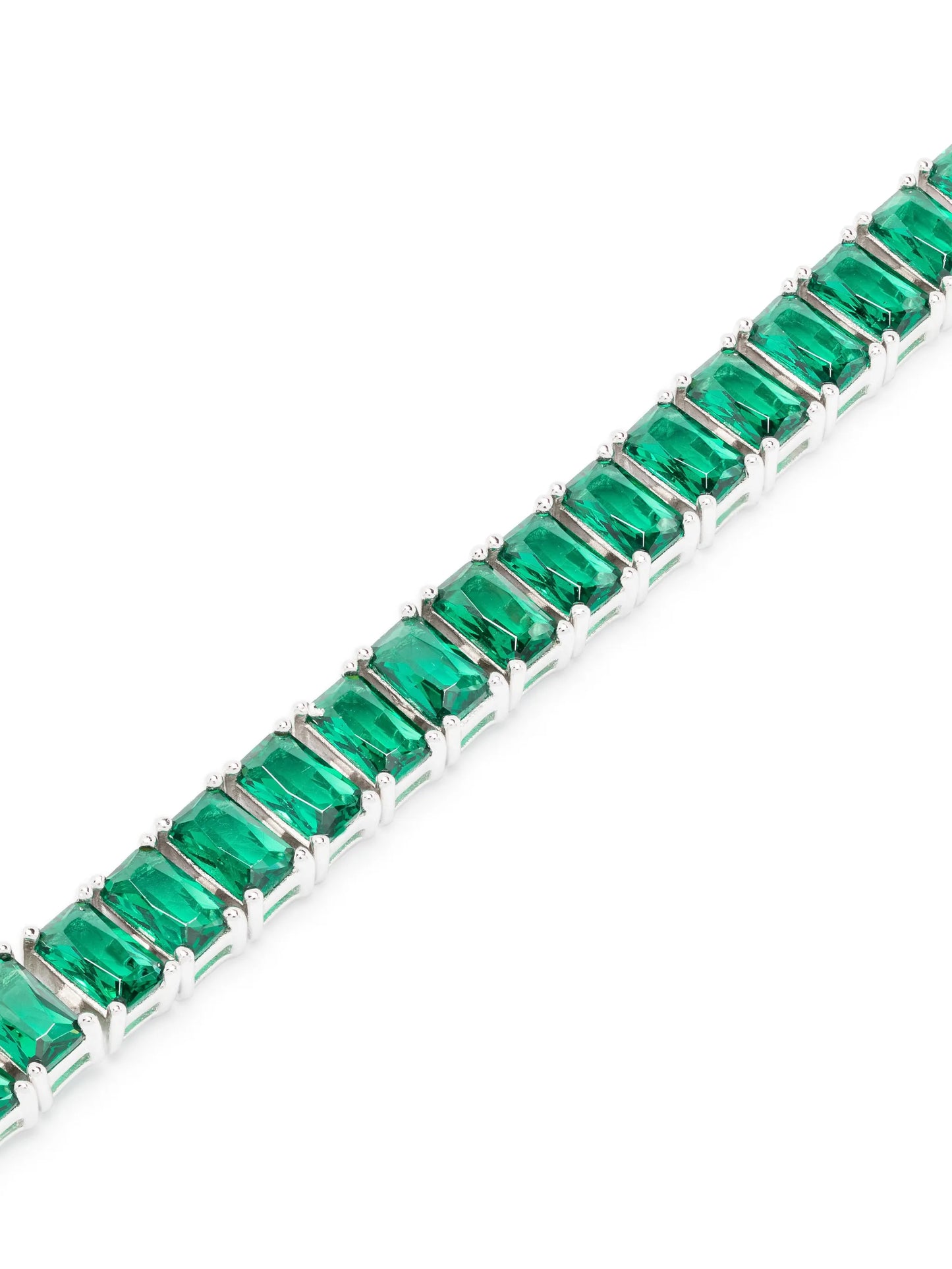 emerald-cut tennis-chain bracelet