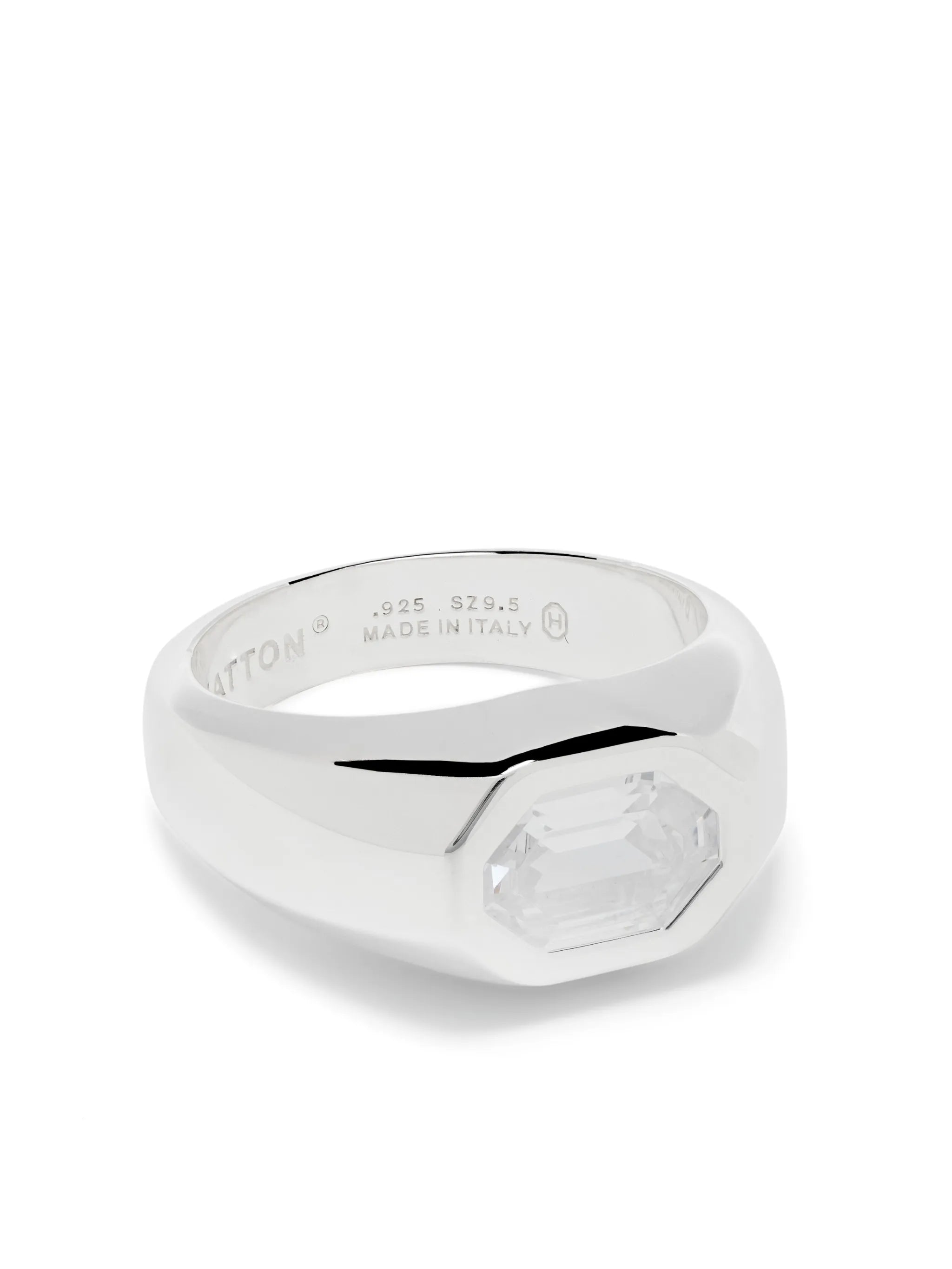 emerald-cut signet ring