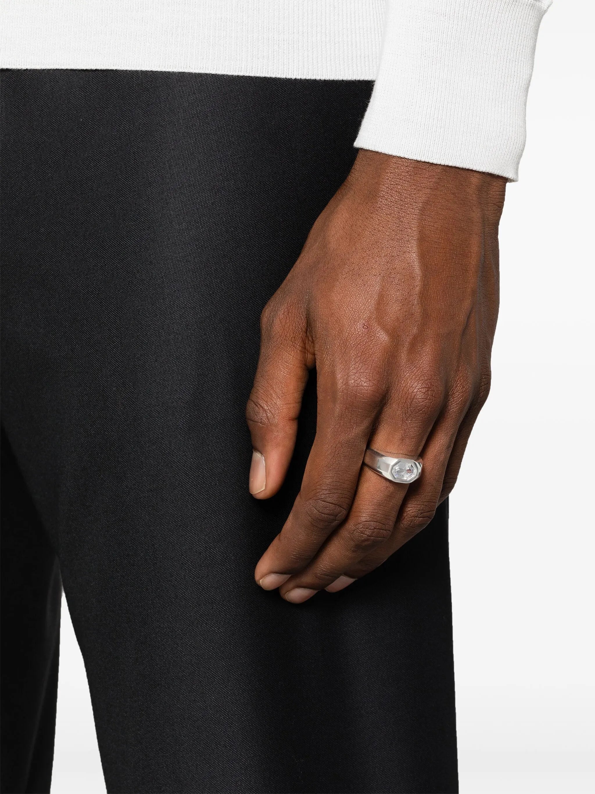 emerald-cut signet ring