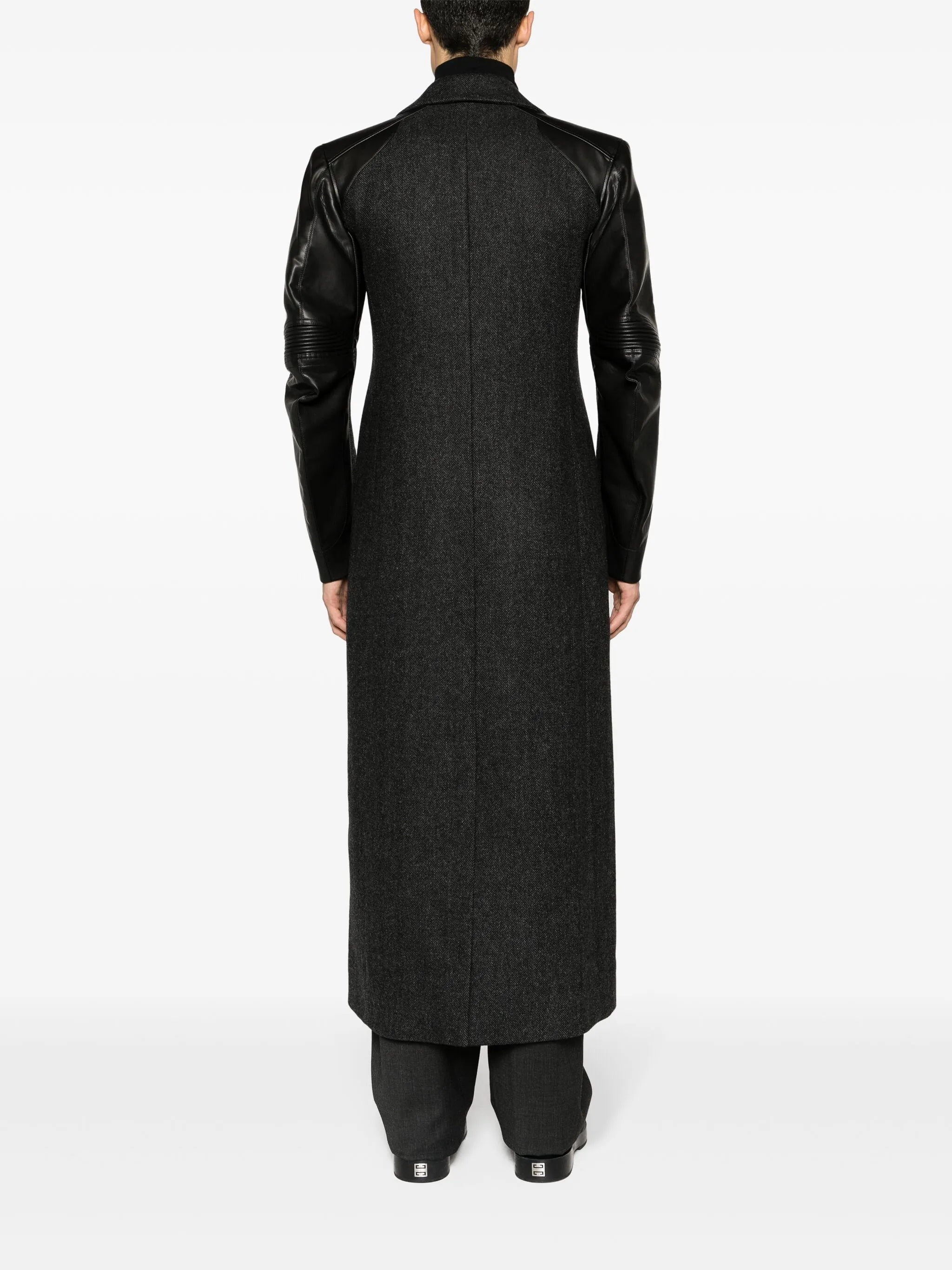 Hybrid tailored chevron coat