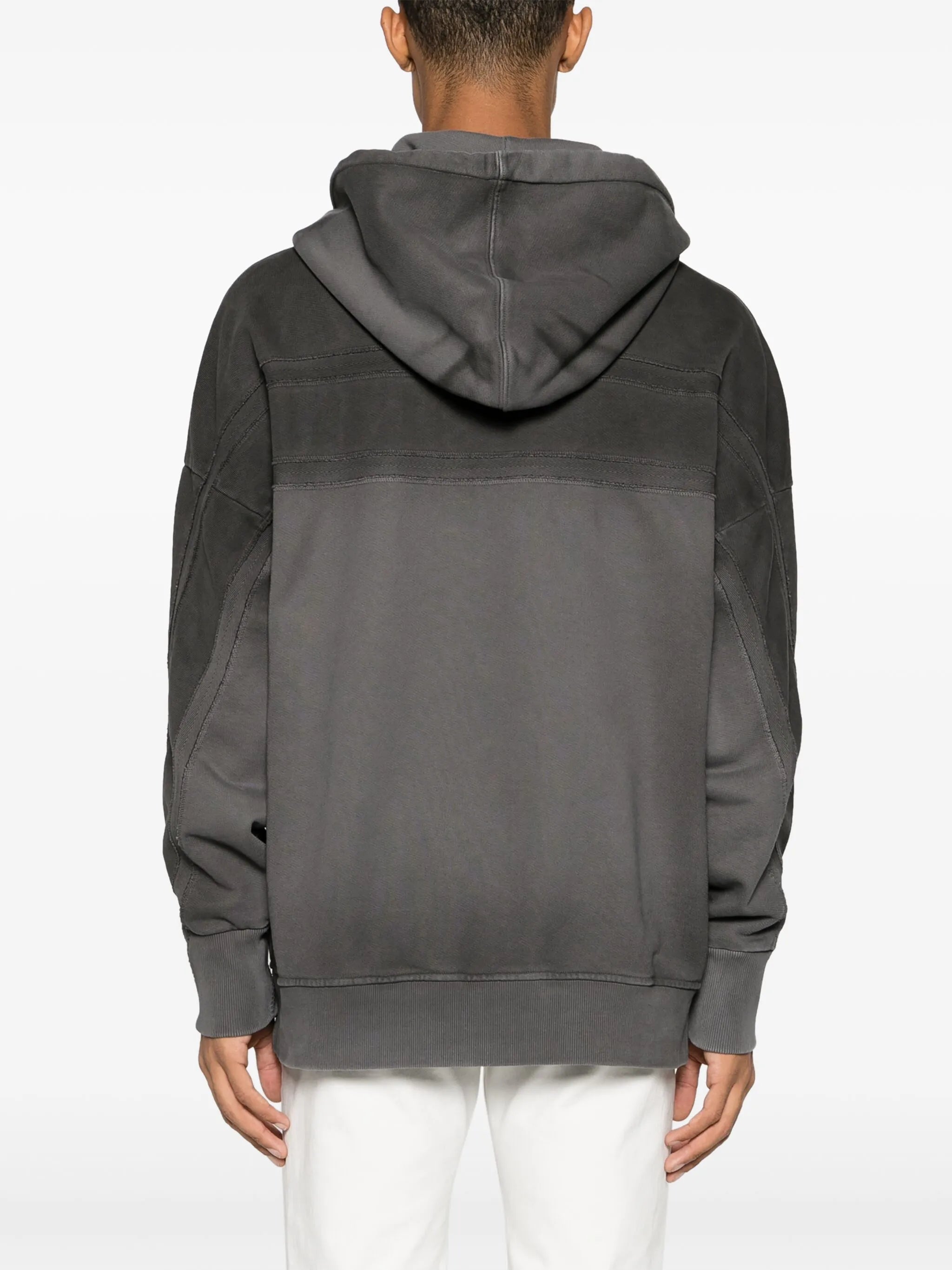 logo-lettering cotton hoodie