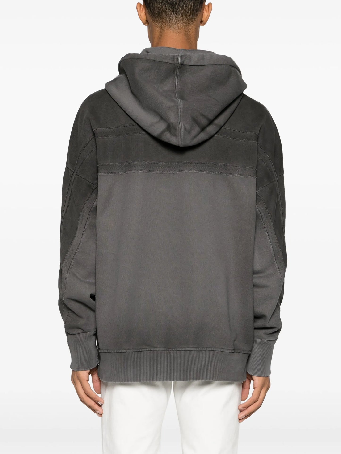 logo-lettering cotton hoodie