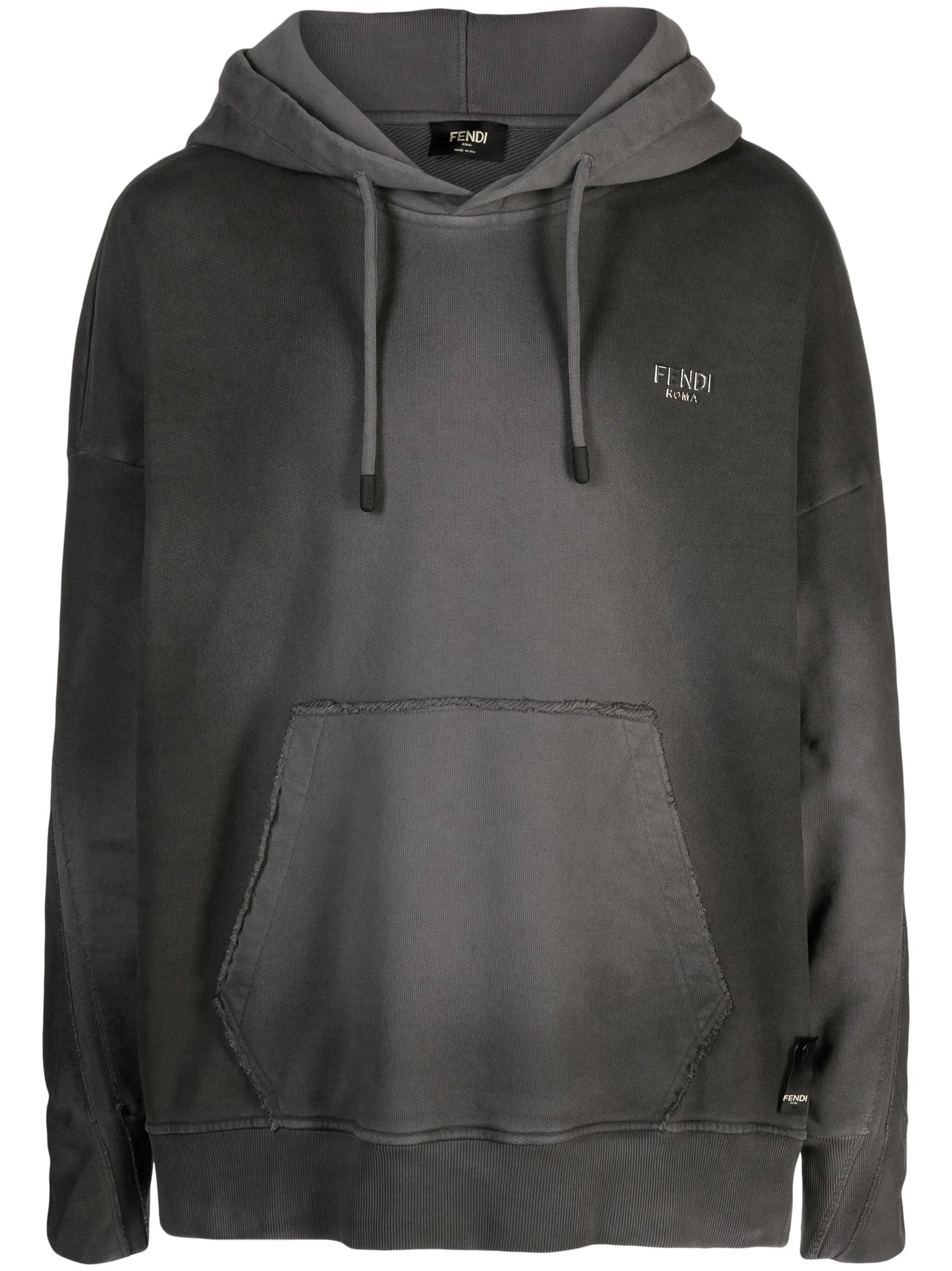 logo-lettering cotton hoodie