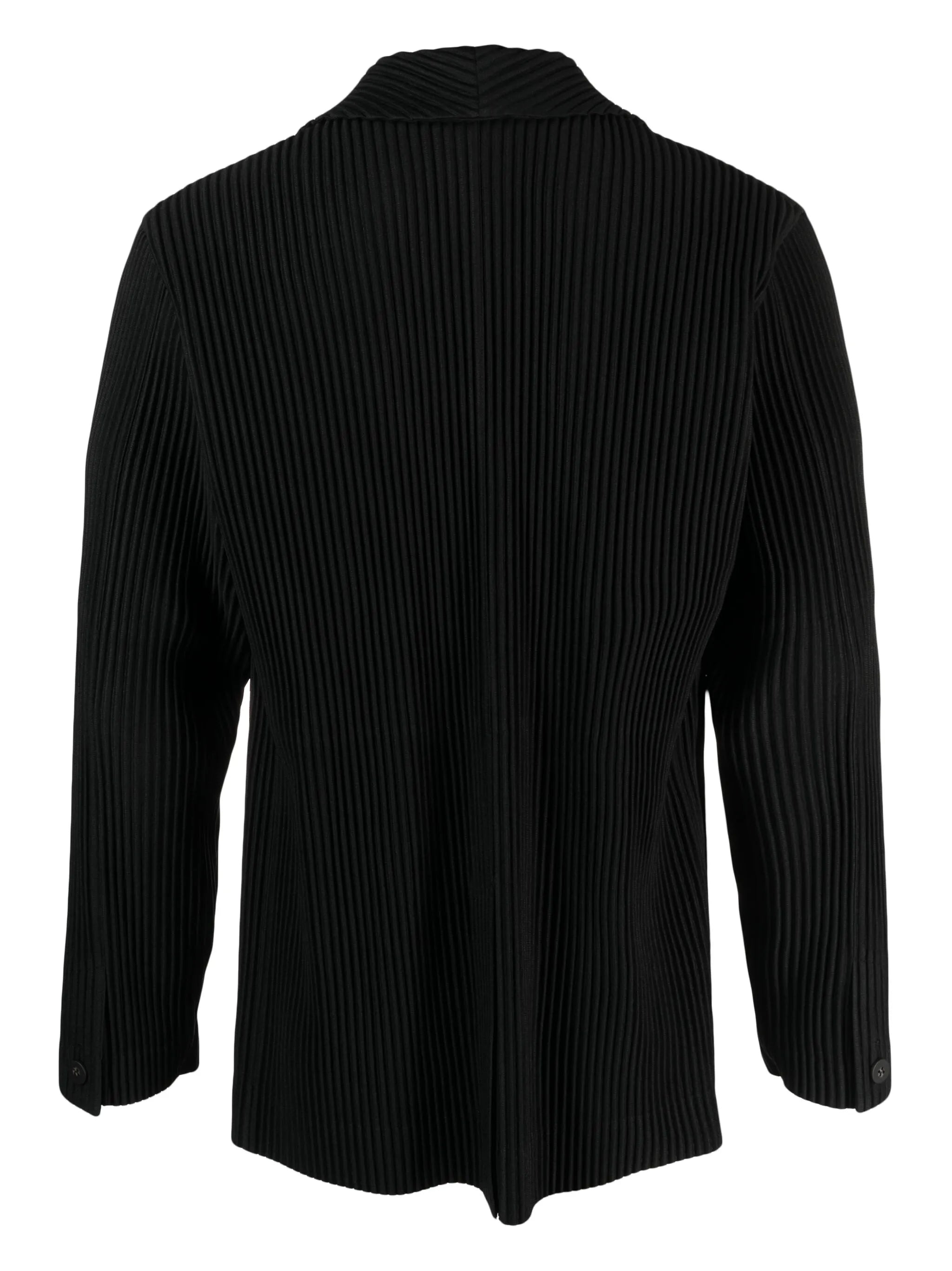 pleated single-breasted blazer