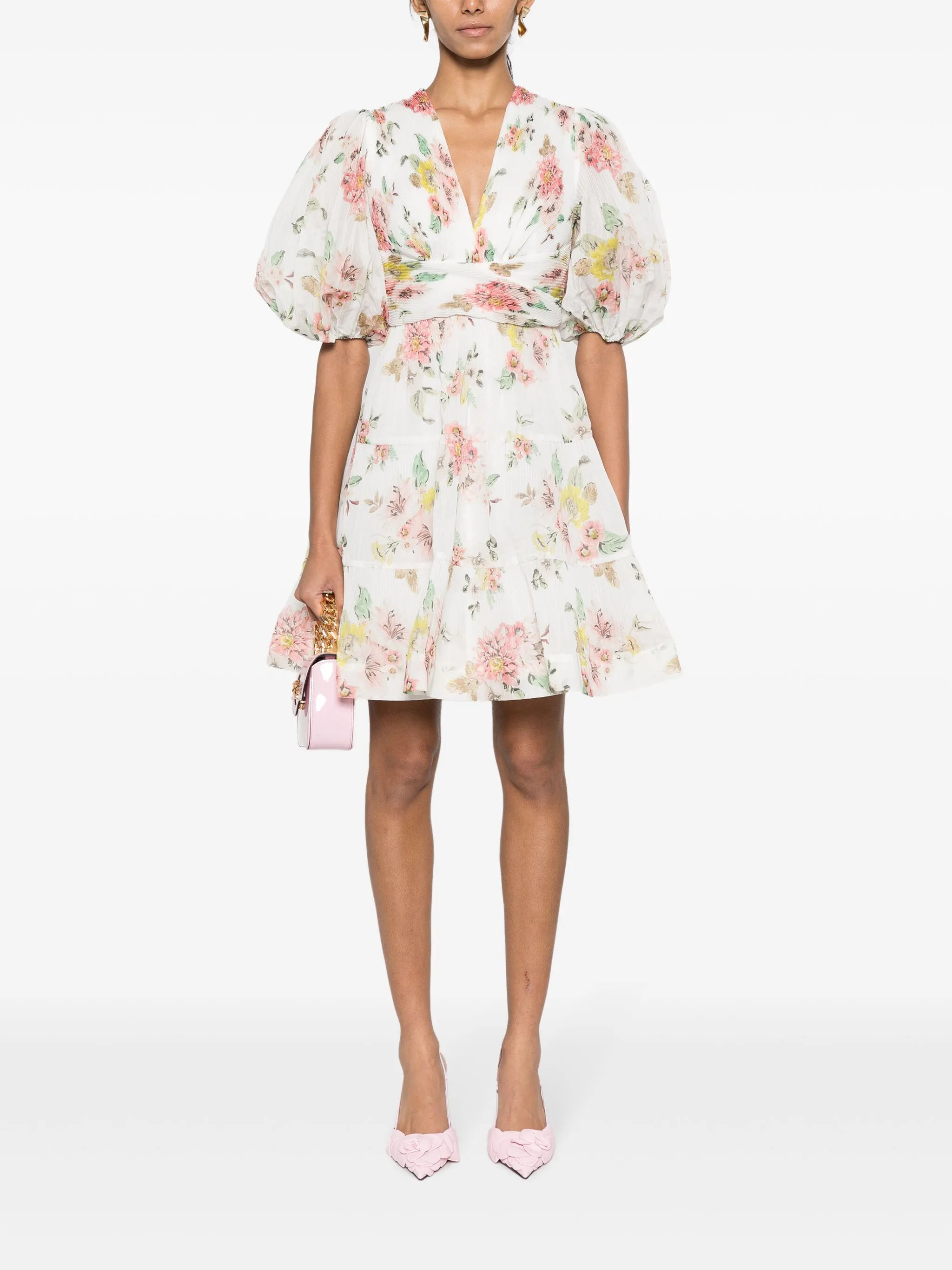 puff-sleeve minidress
