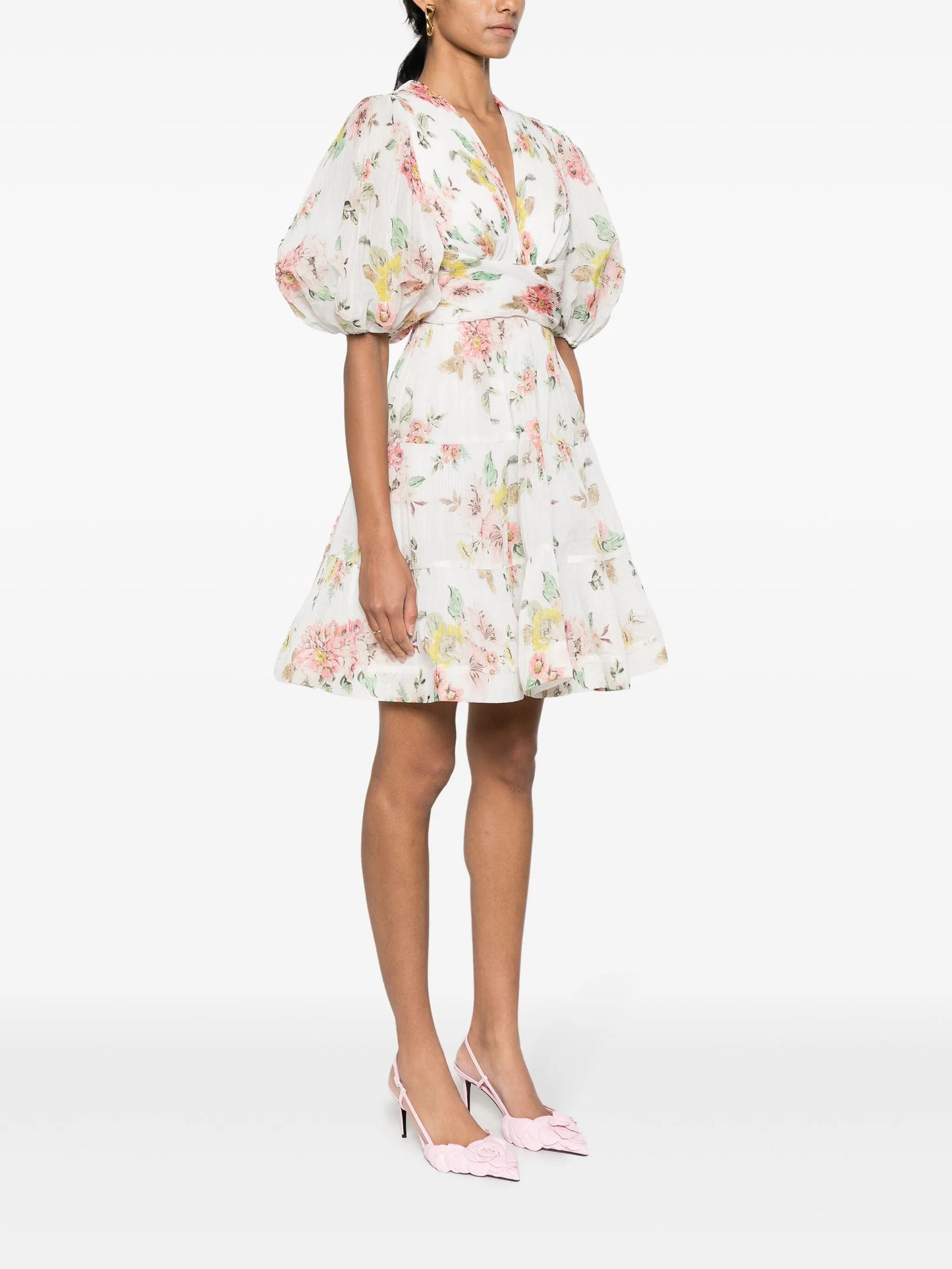 puff-sleeve minidress