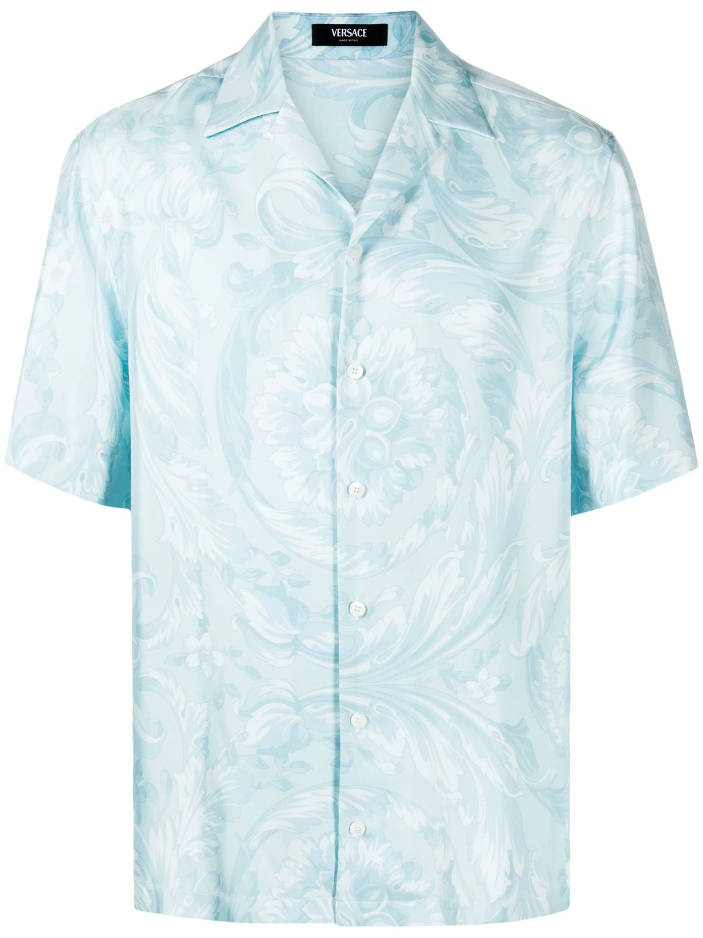 Barocco-print silk shirt