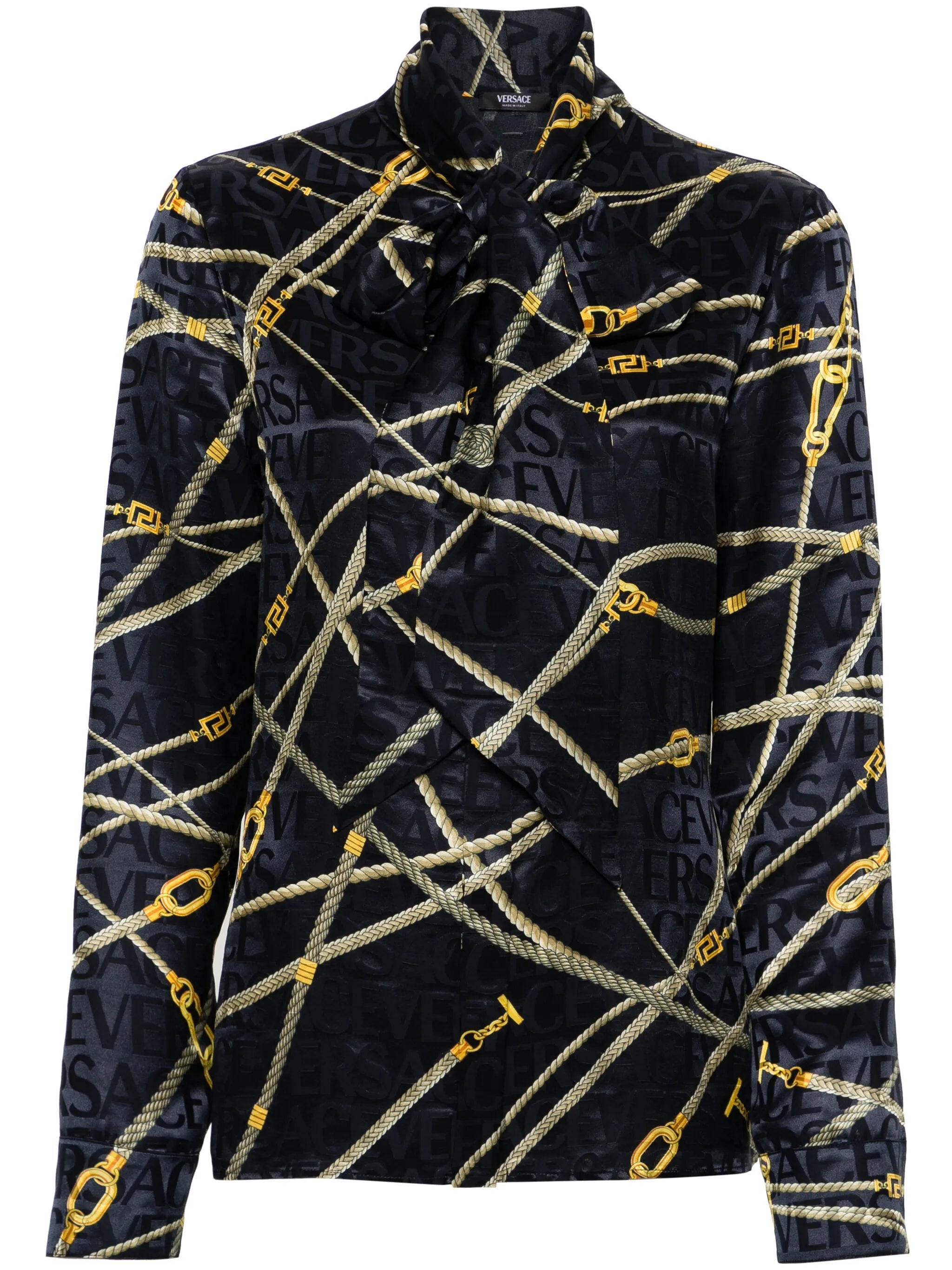 rope-print buttoned shirt
