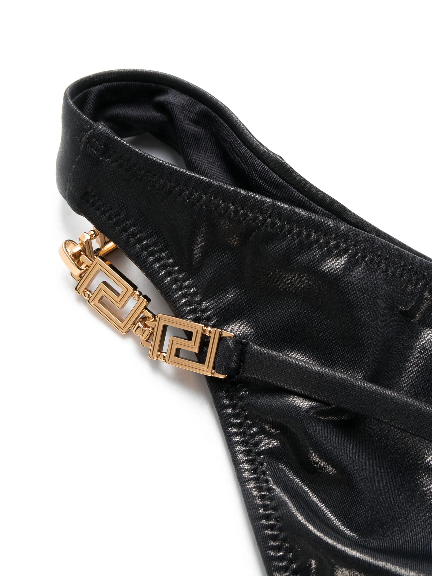 Greca-detailed layered bikini bottom