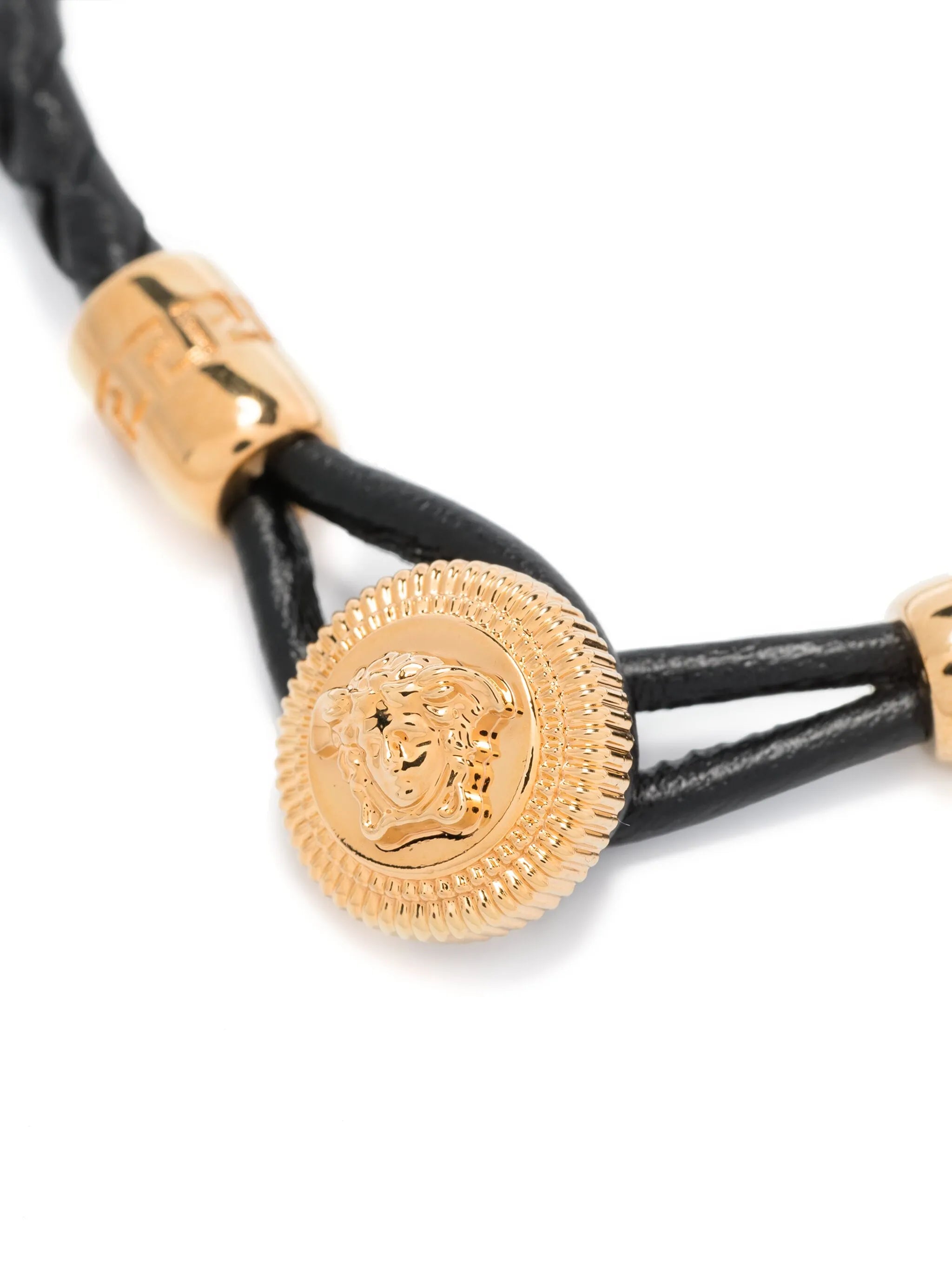 Medusa Biggie braided leather bracelet
