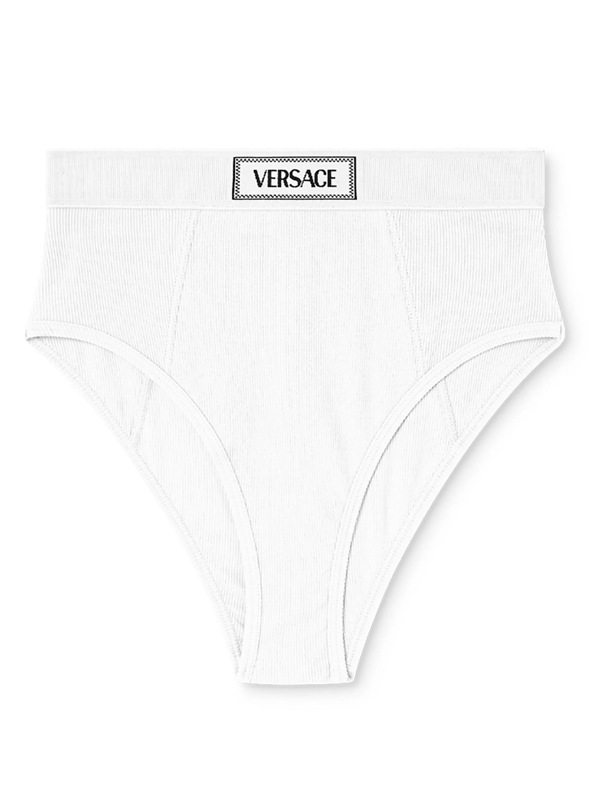 logo-waistband fine-ribbed briefs