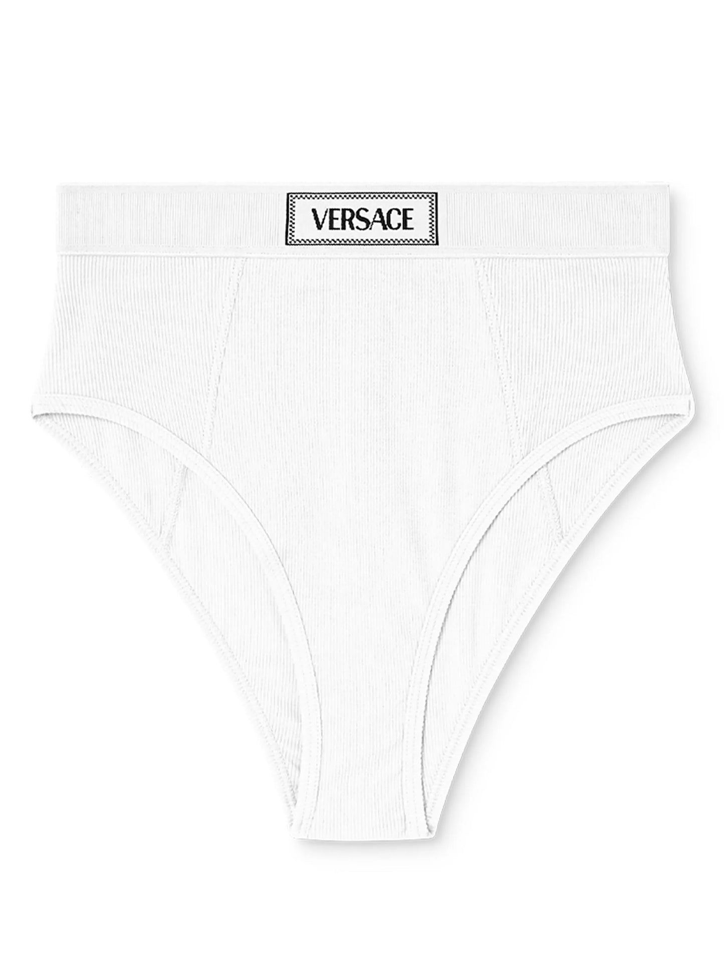 logo-waistband fine-ribbed briefs