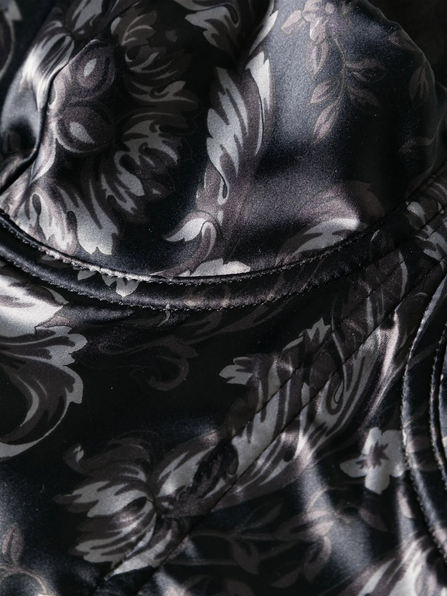 Barocco-print satin bustier top