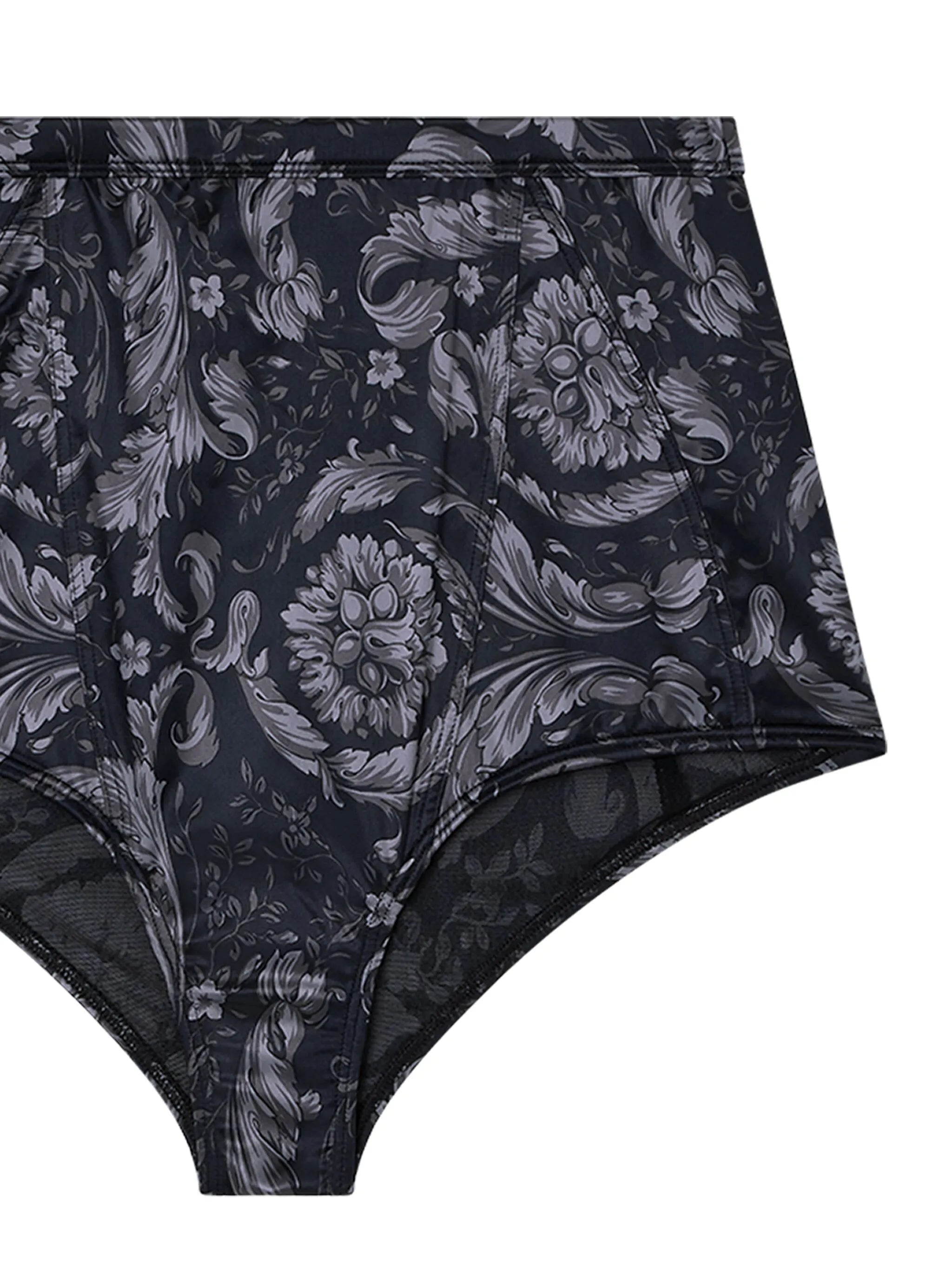 Barroco-print high-waist briefs