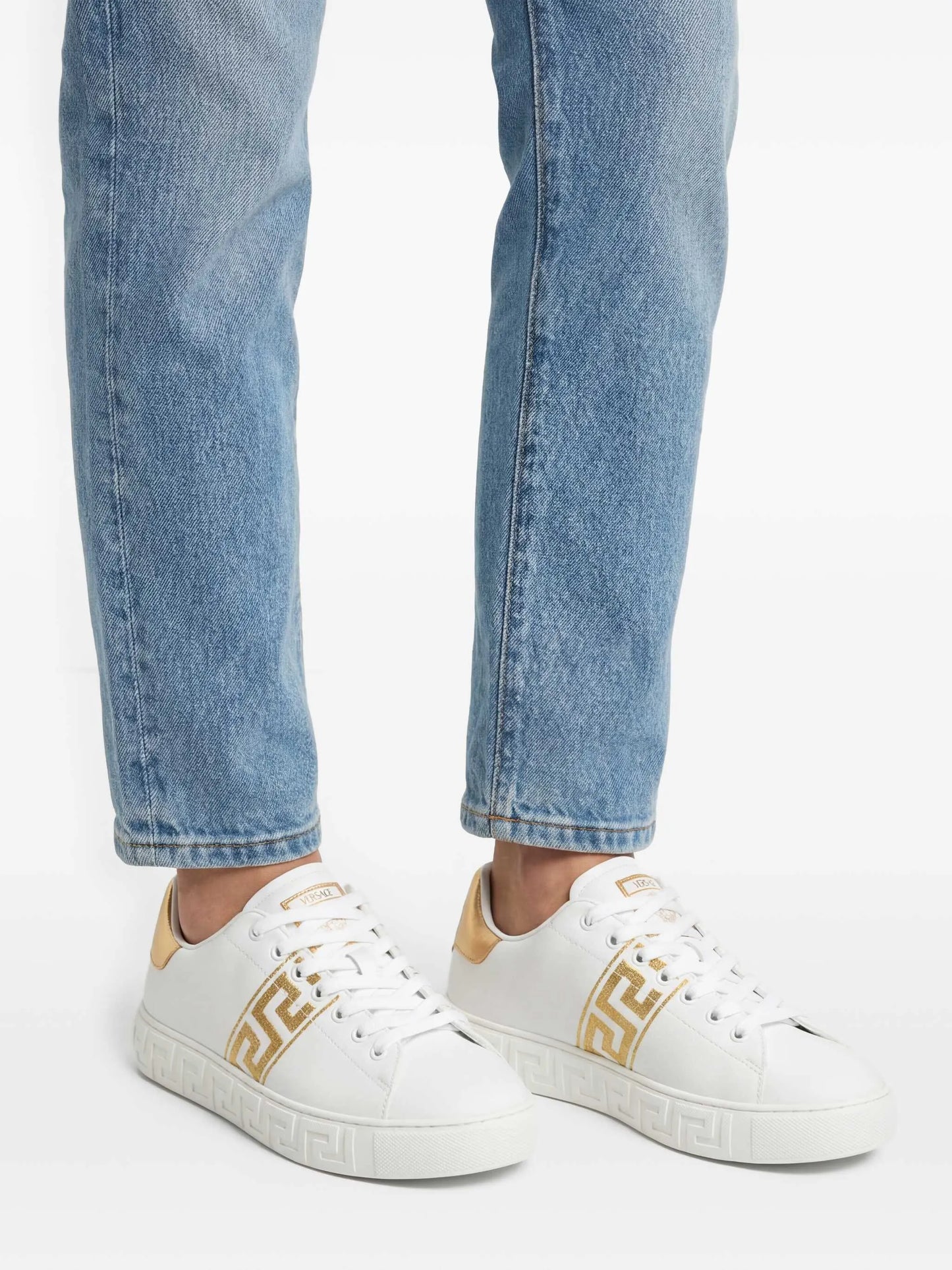 Greca-embroidered sneakers