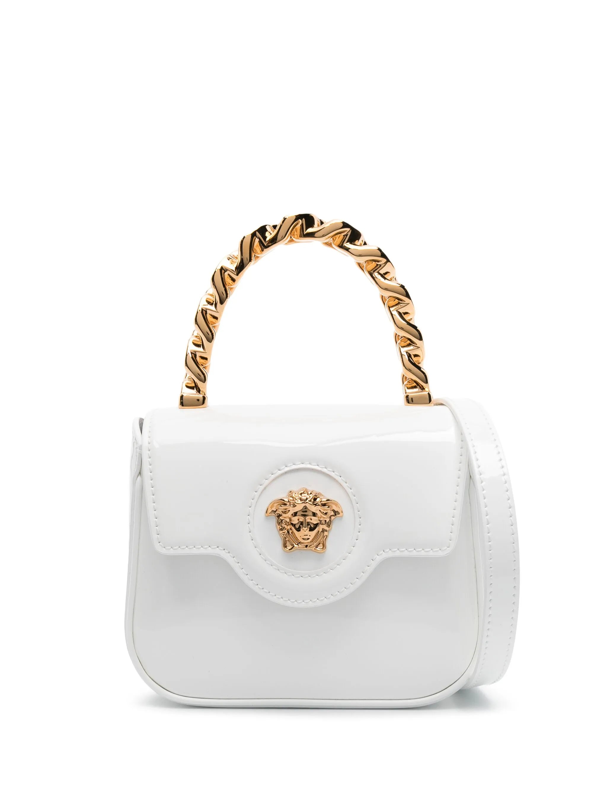 La Medusa patent mini bag