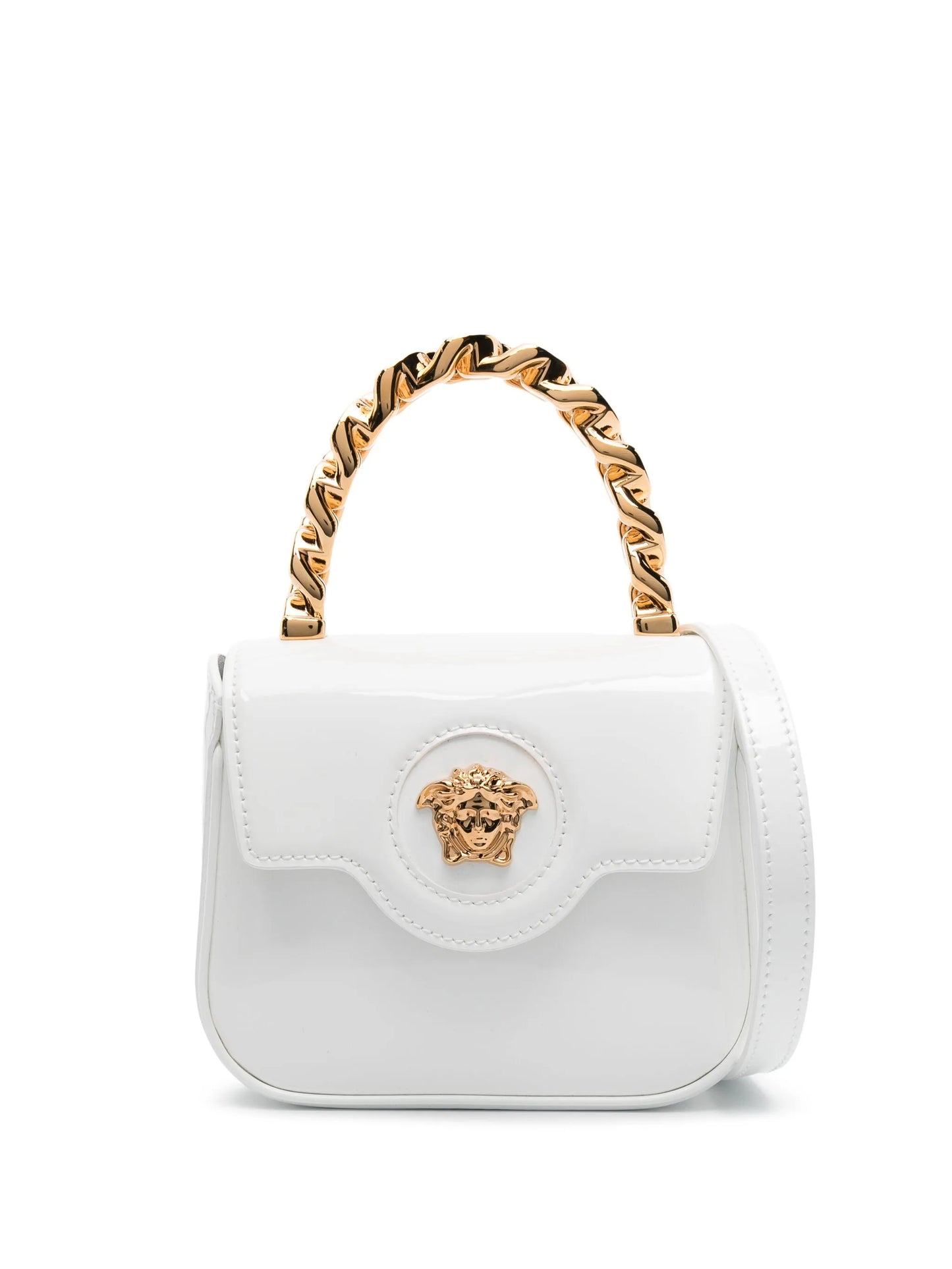 La Medusa patent mini bag