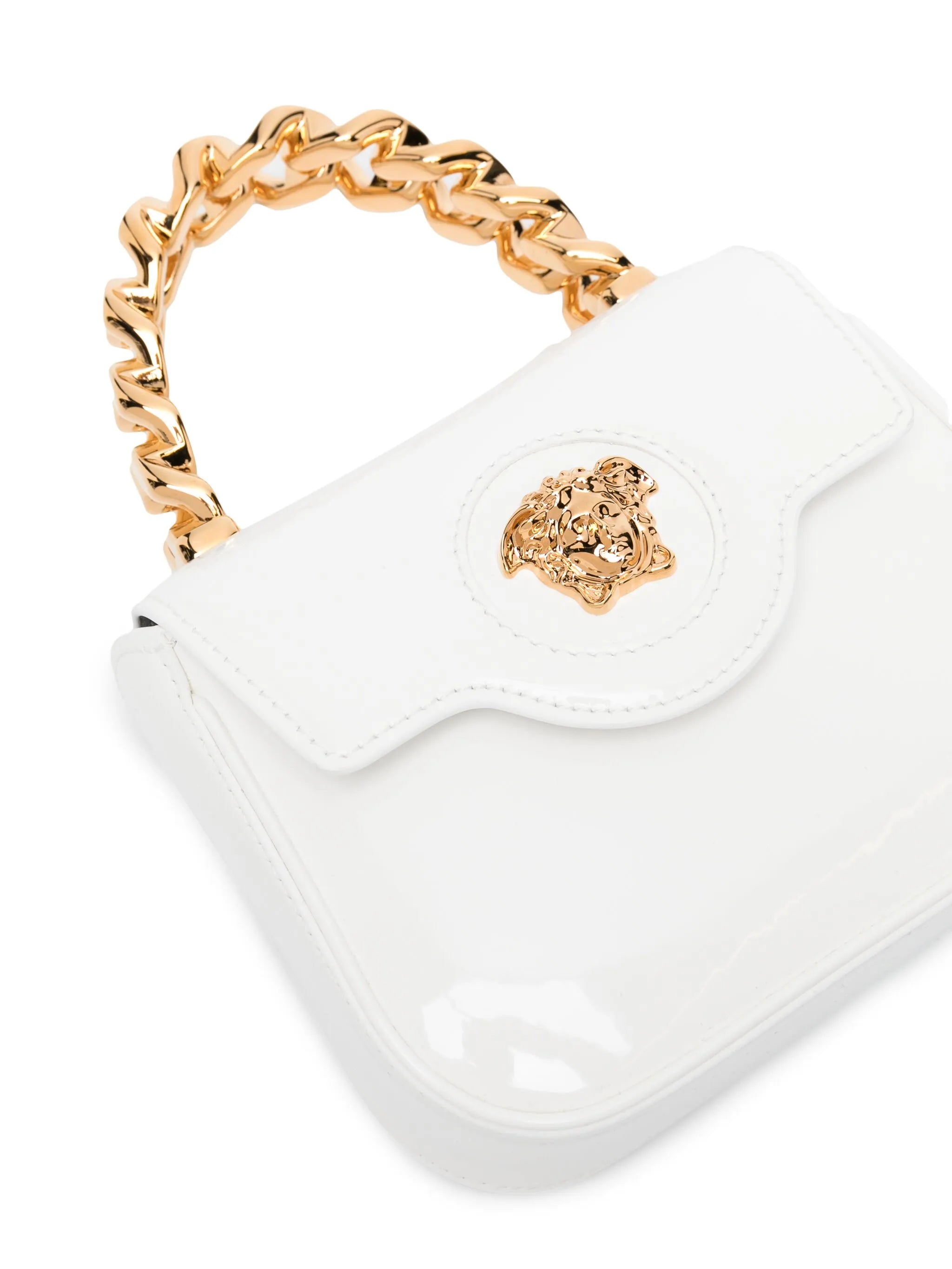 La Medusa patent mini bag