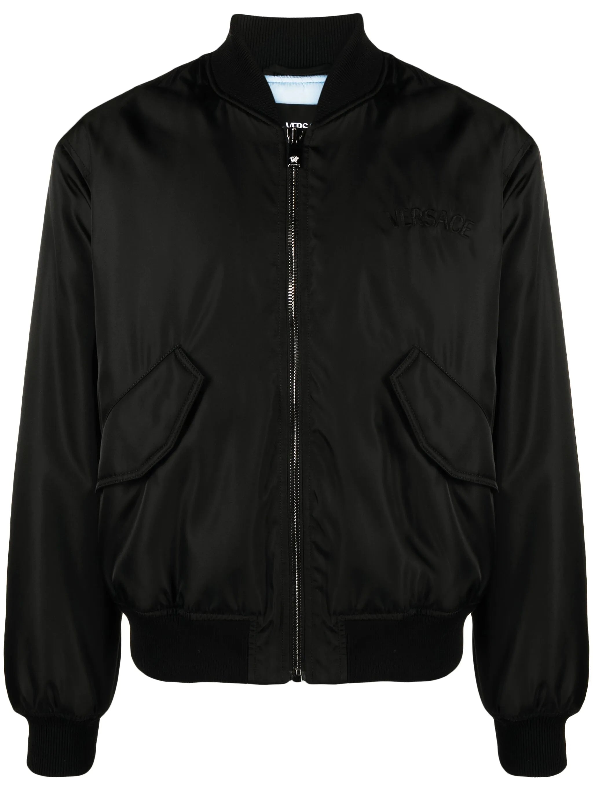 logo-embroidered bomber jacket