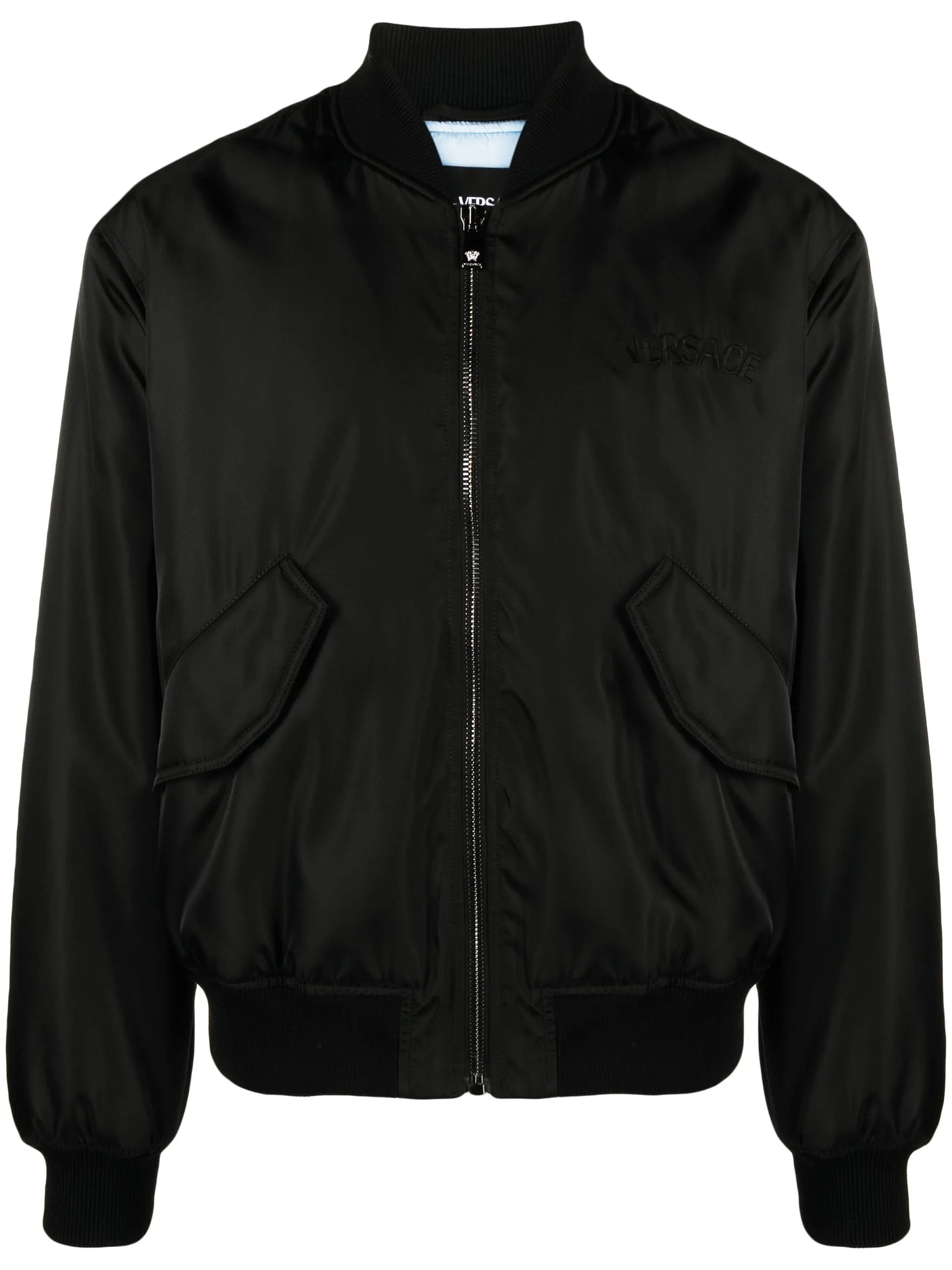 logo-embroidered bomber jacket
