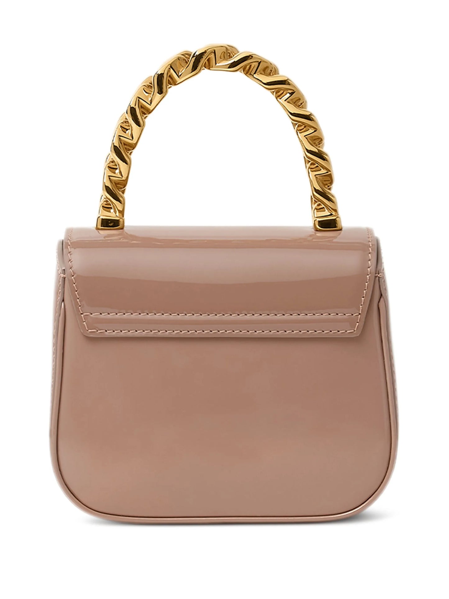 La Medusa patent-finish mini bag