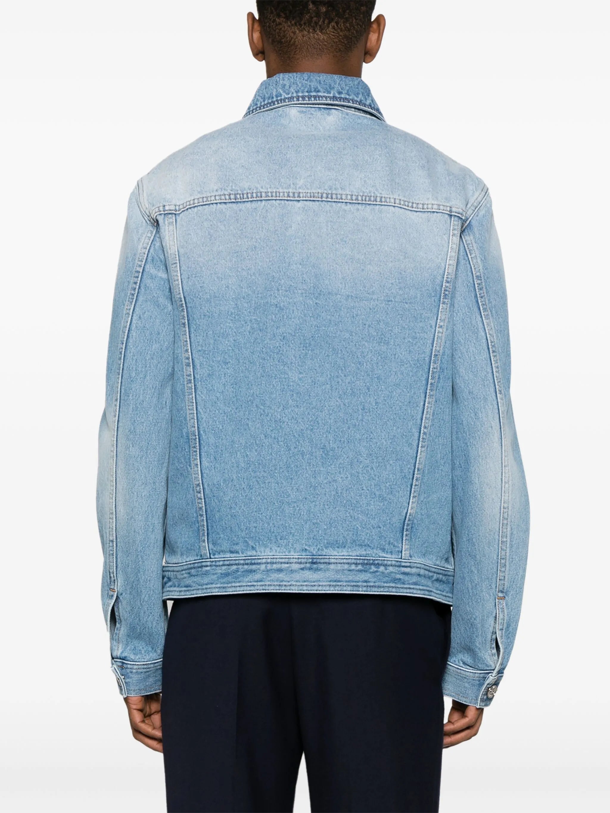 Medusa Biggie-embellished denim jacket