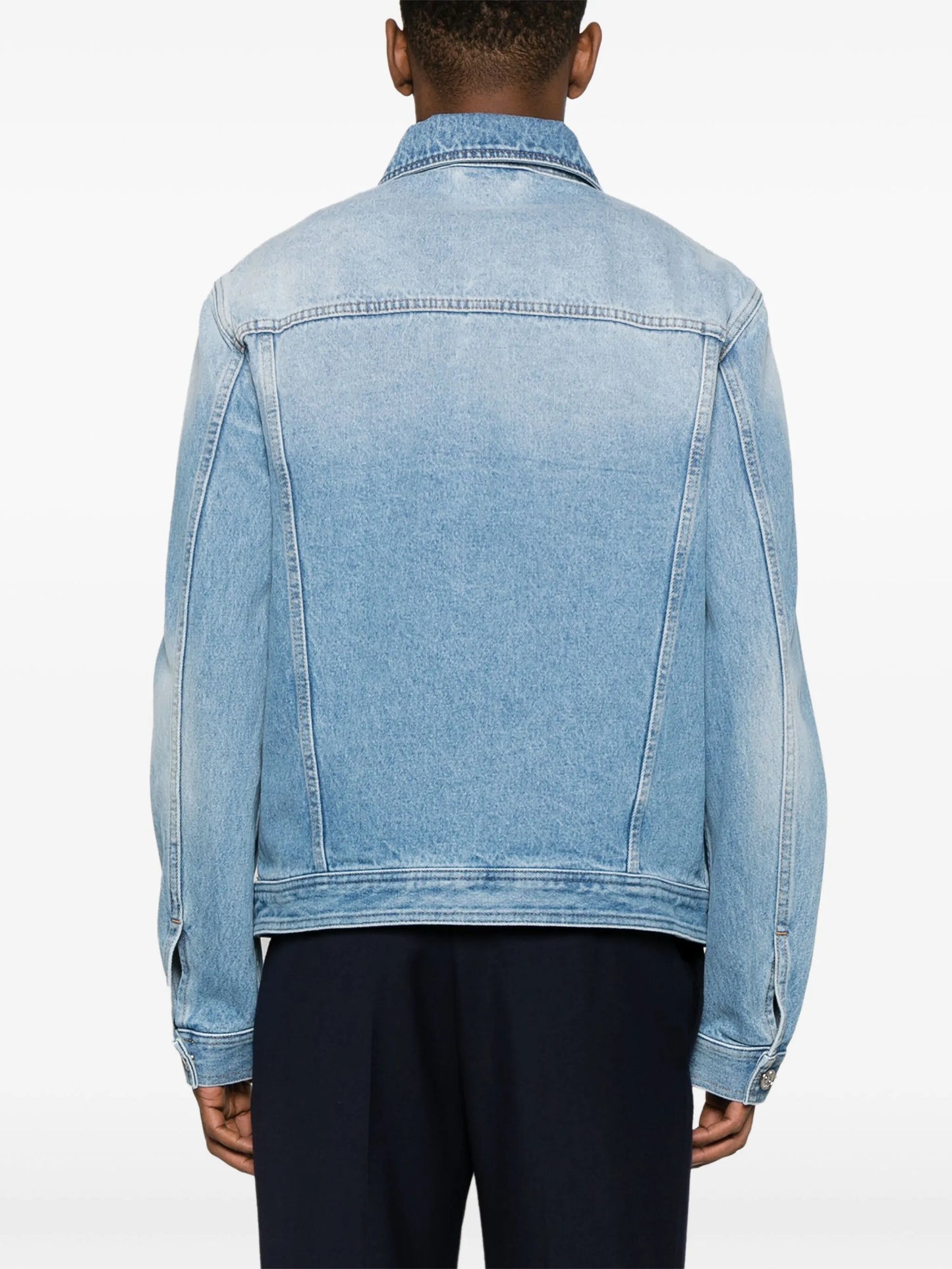 Medusa Biggie-embellished denim jacket
