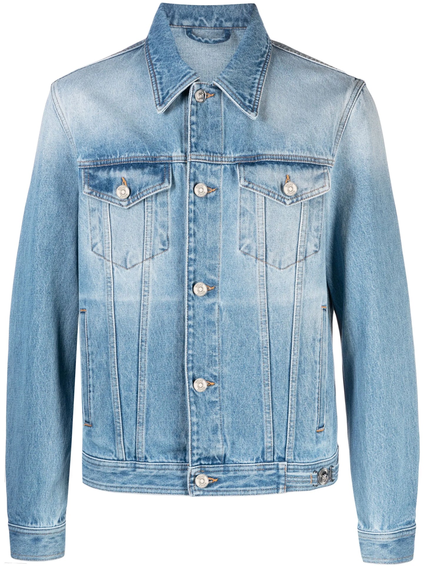 Medusa Biggie-embellished denim jacket