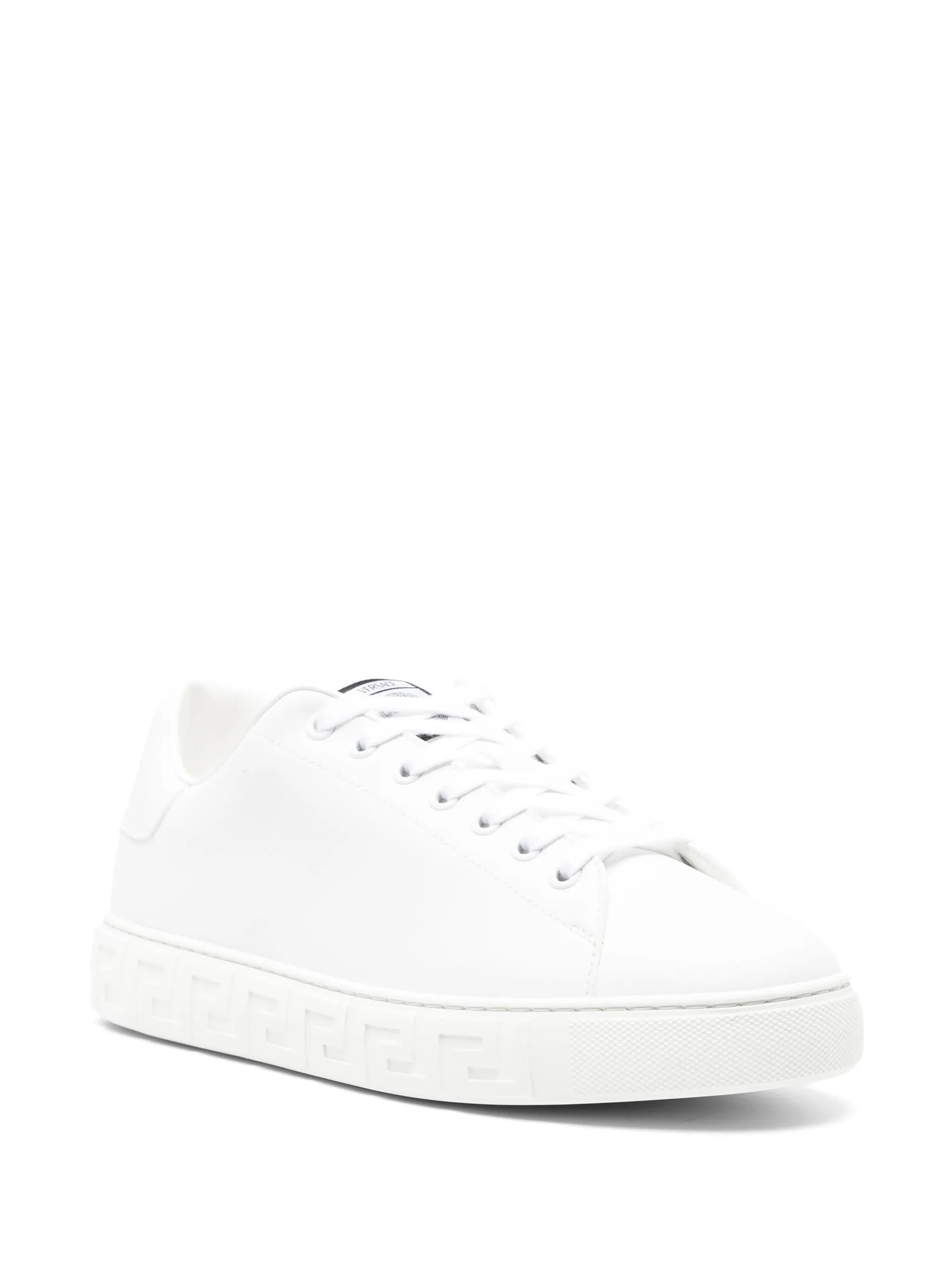 Greca faux-leather sneakers