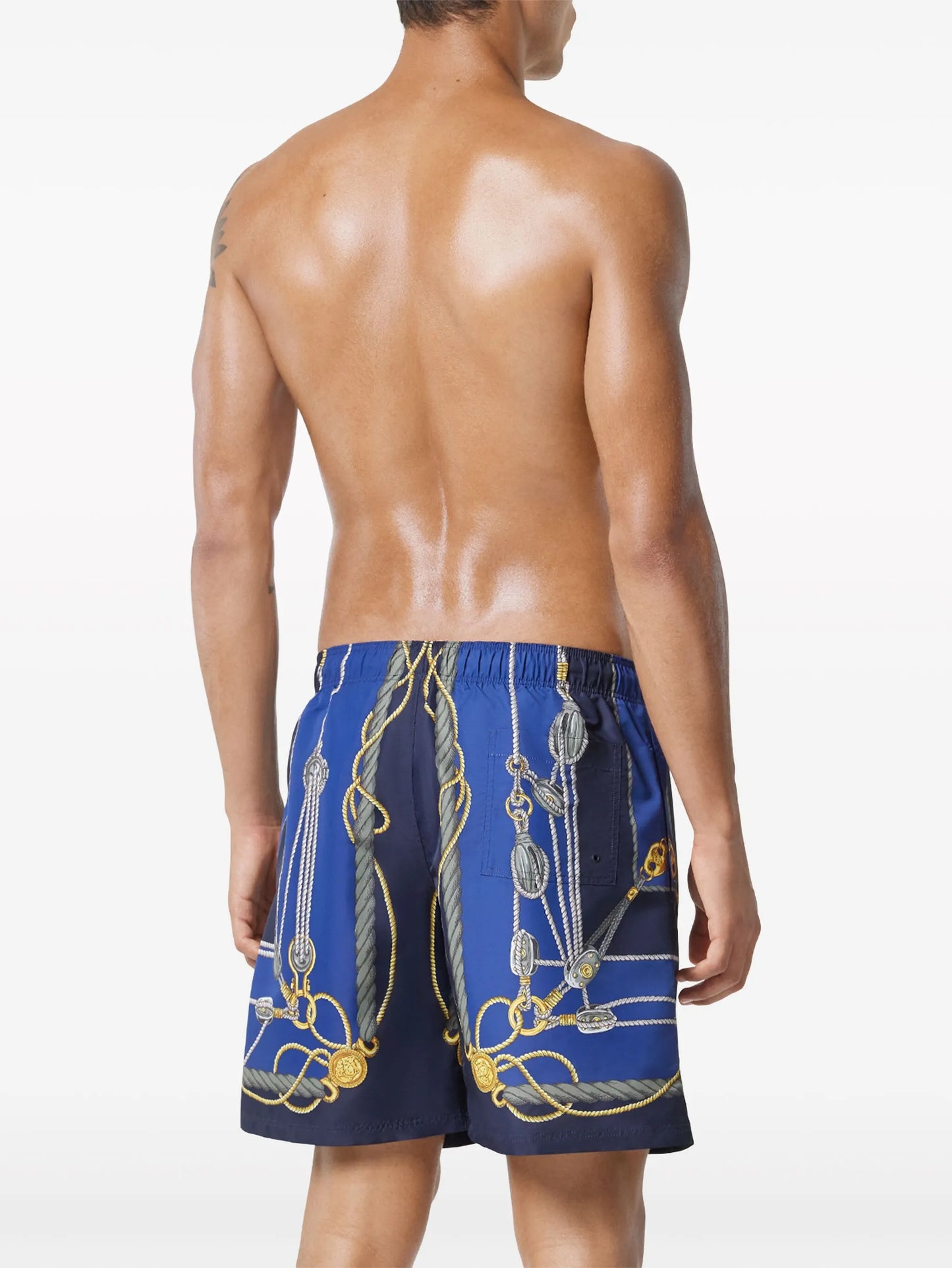 Versace Nautical-print swim shorts
