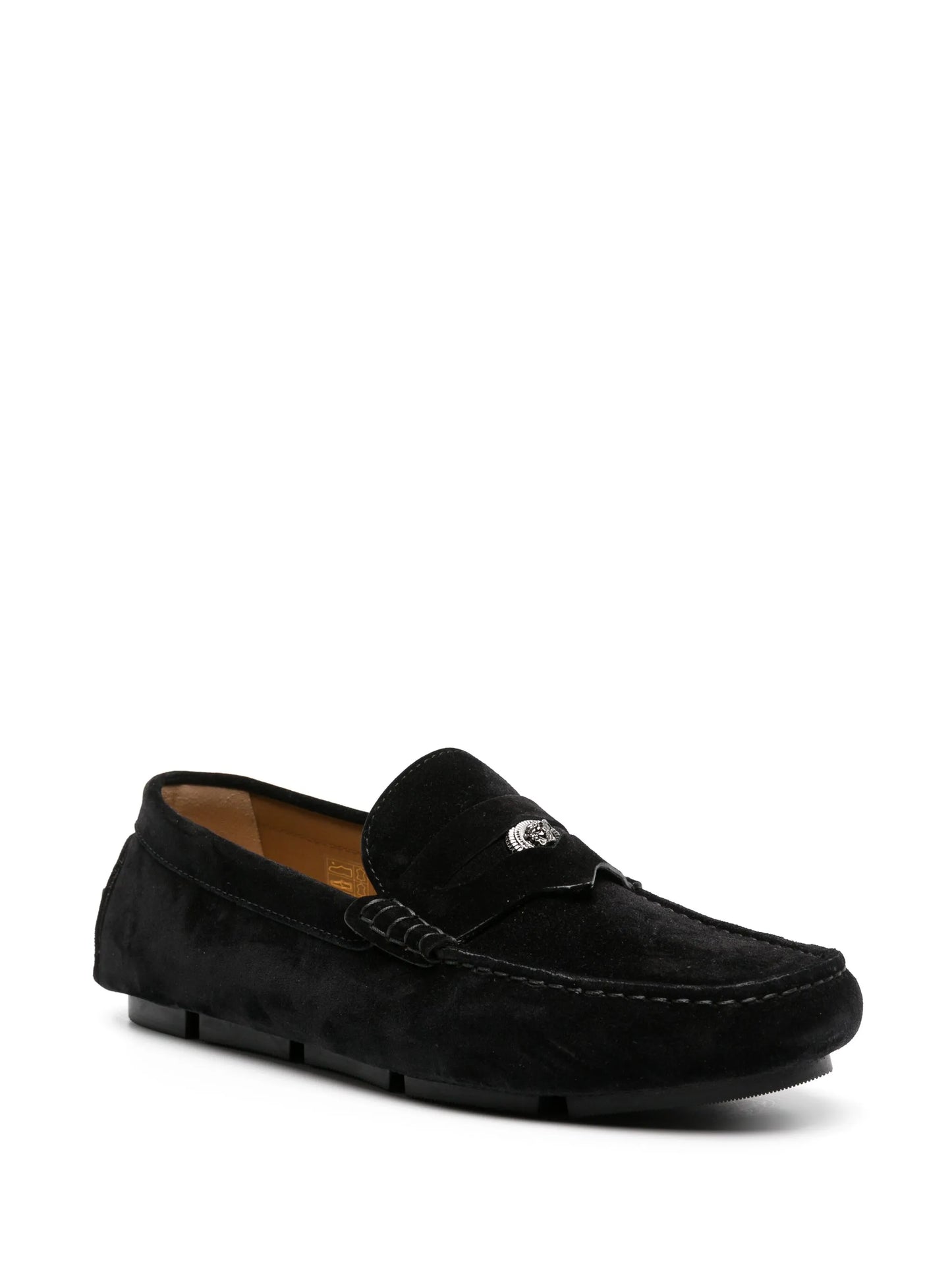 Medusa Head suede loafers