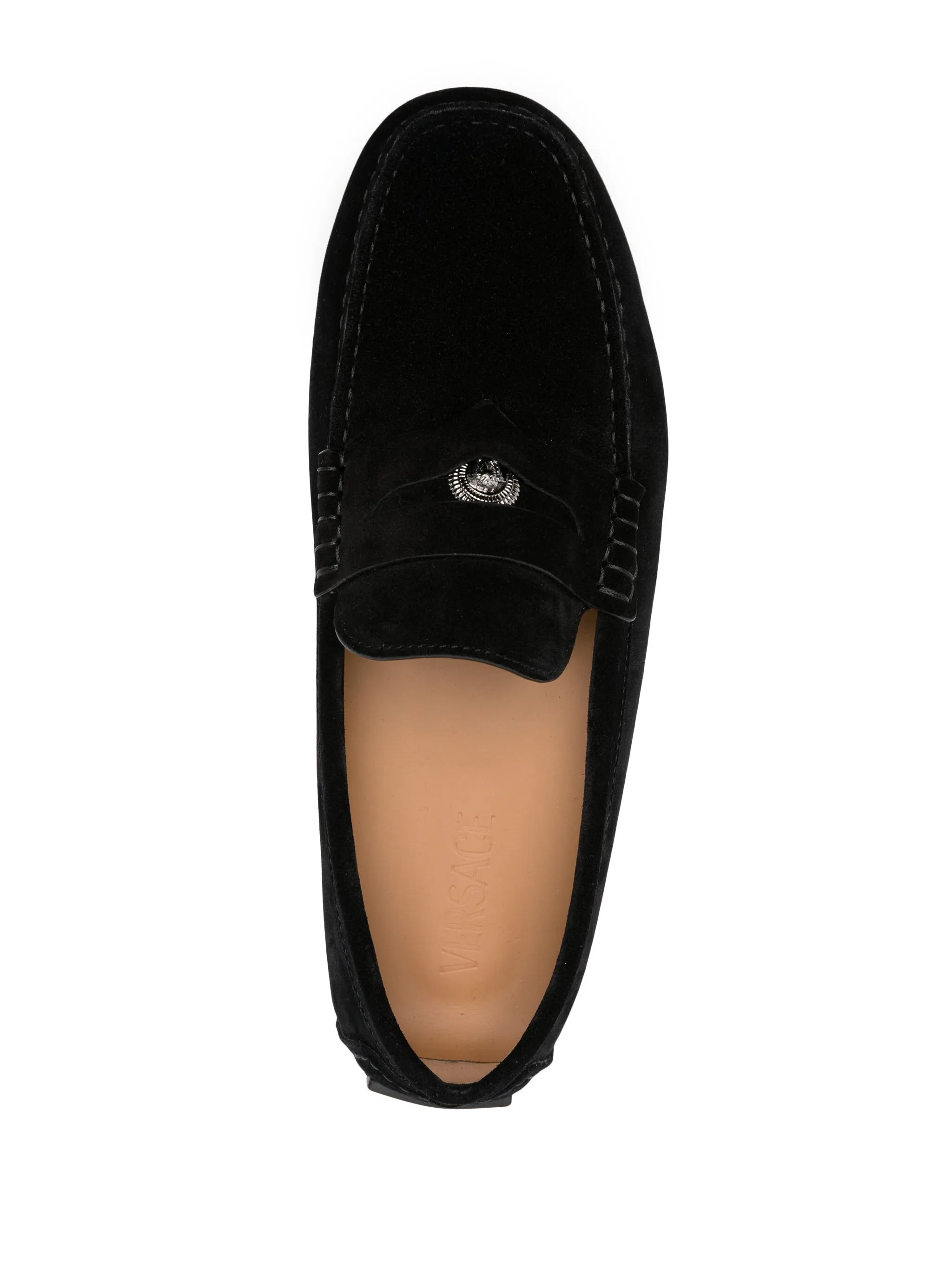 Medusa Head suede loafers