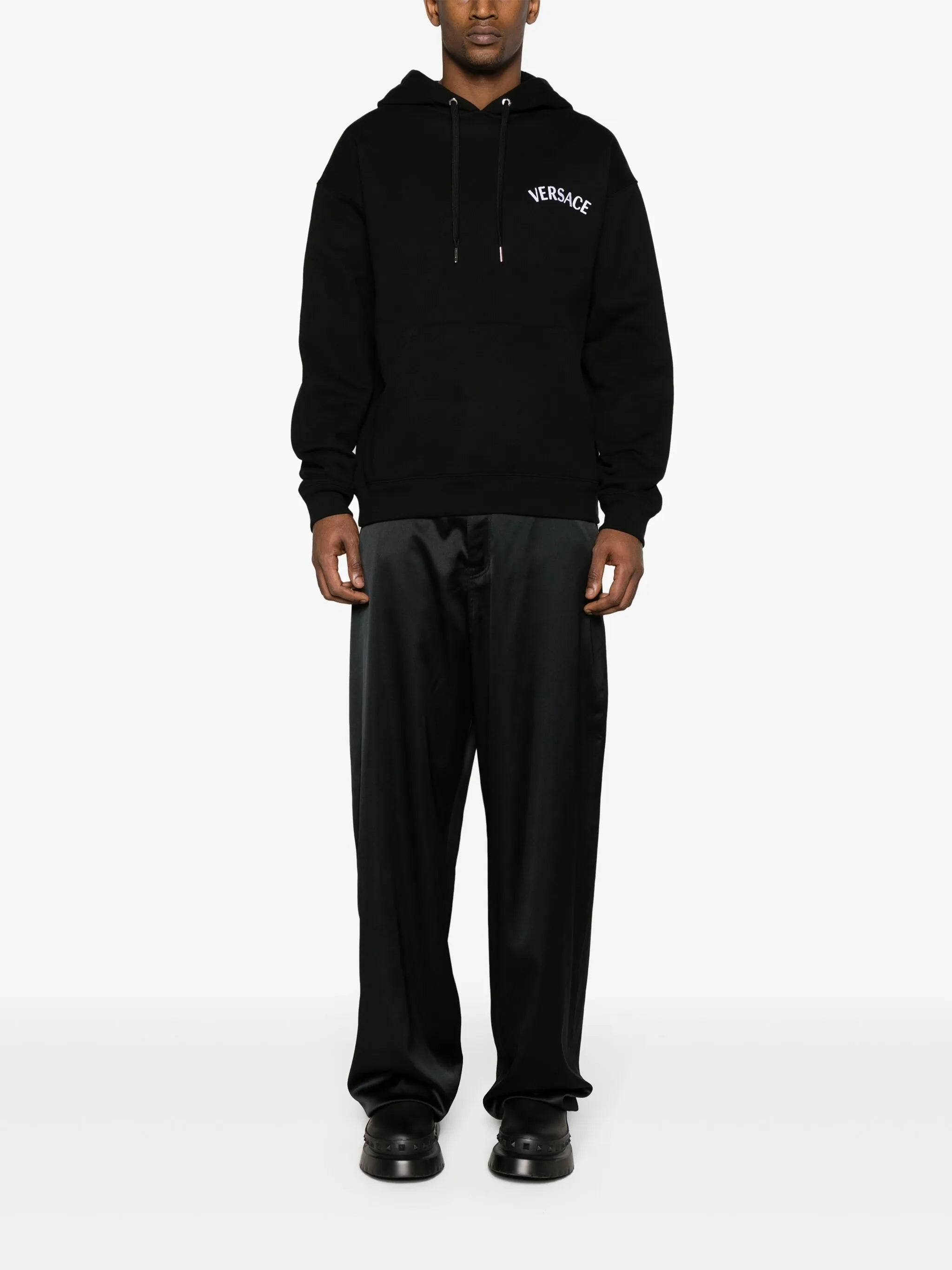 Milano Stamp-embroidered cotton hoodie