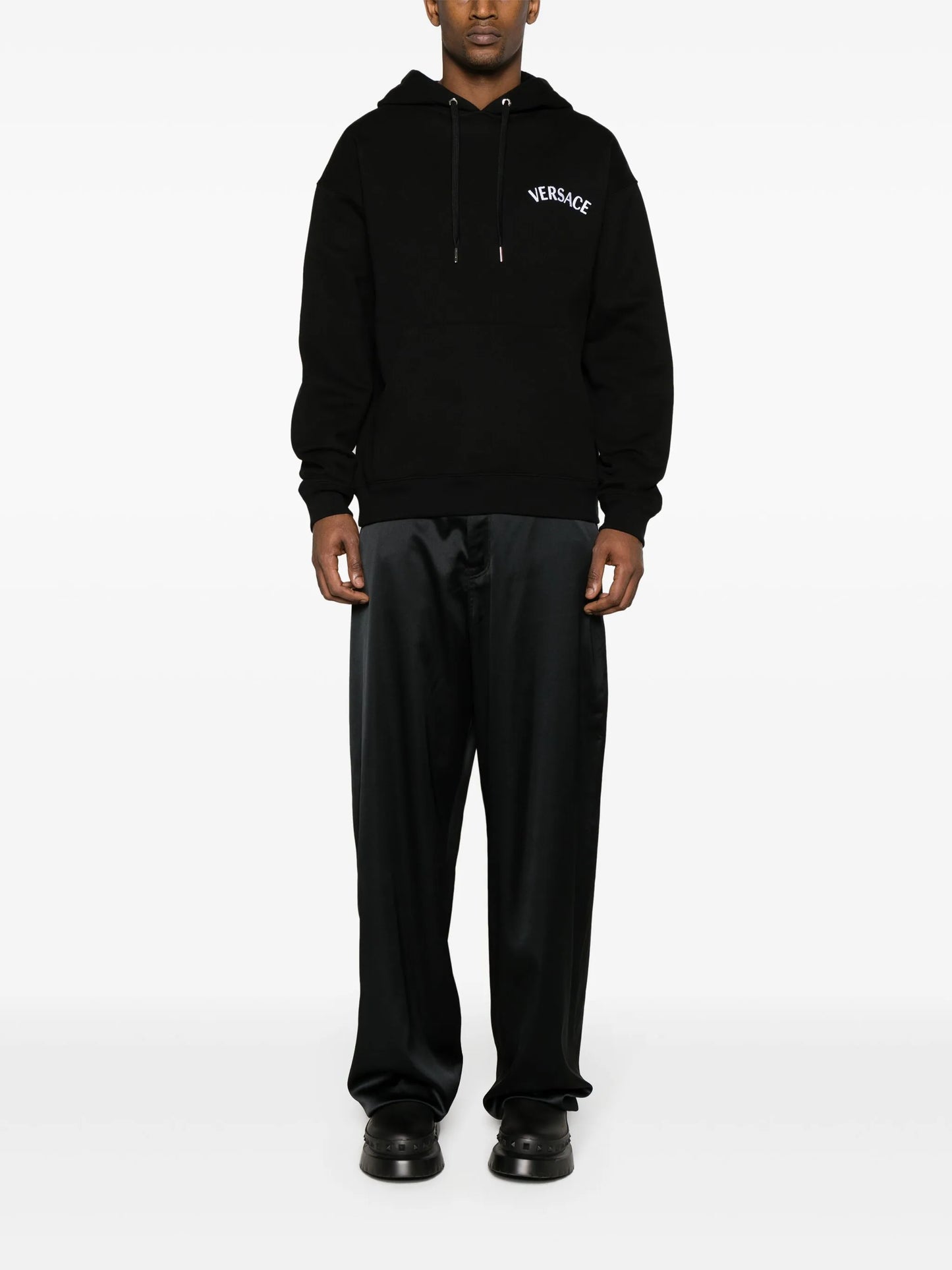 Milano Stamp-embroidered cotton hoodie