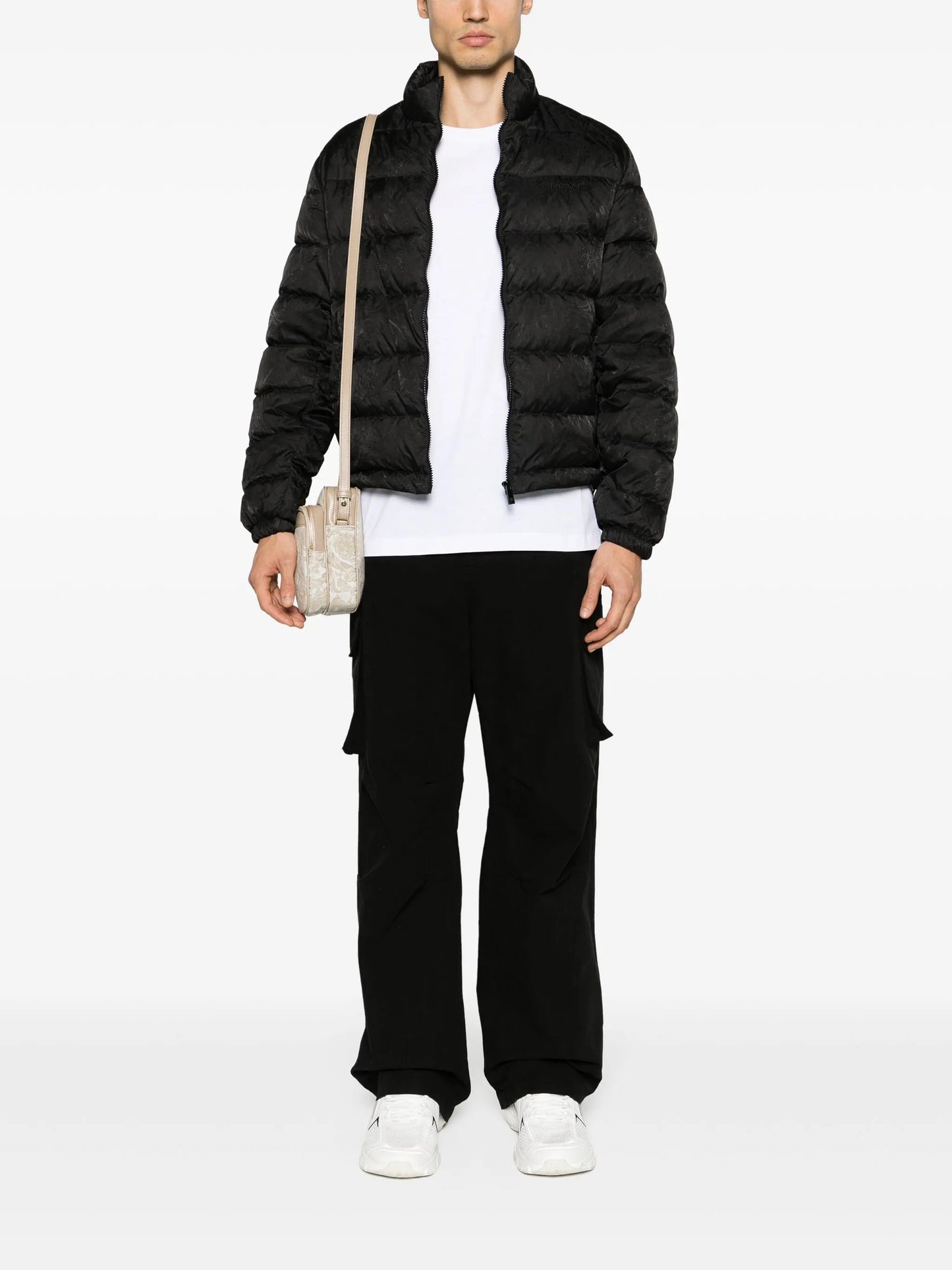 Barocco-print padded jacket