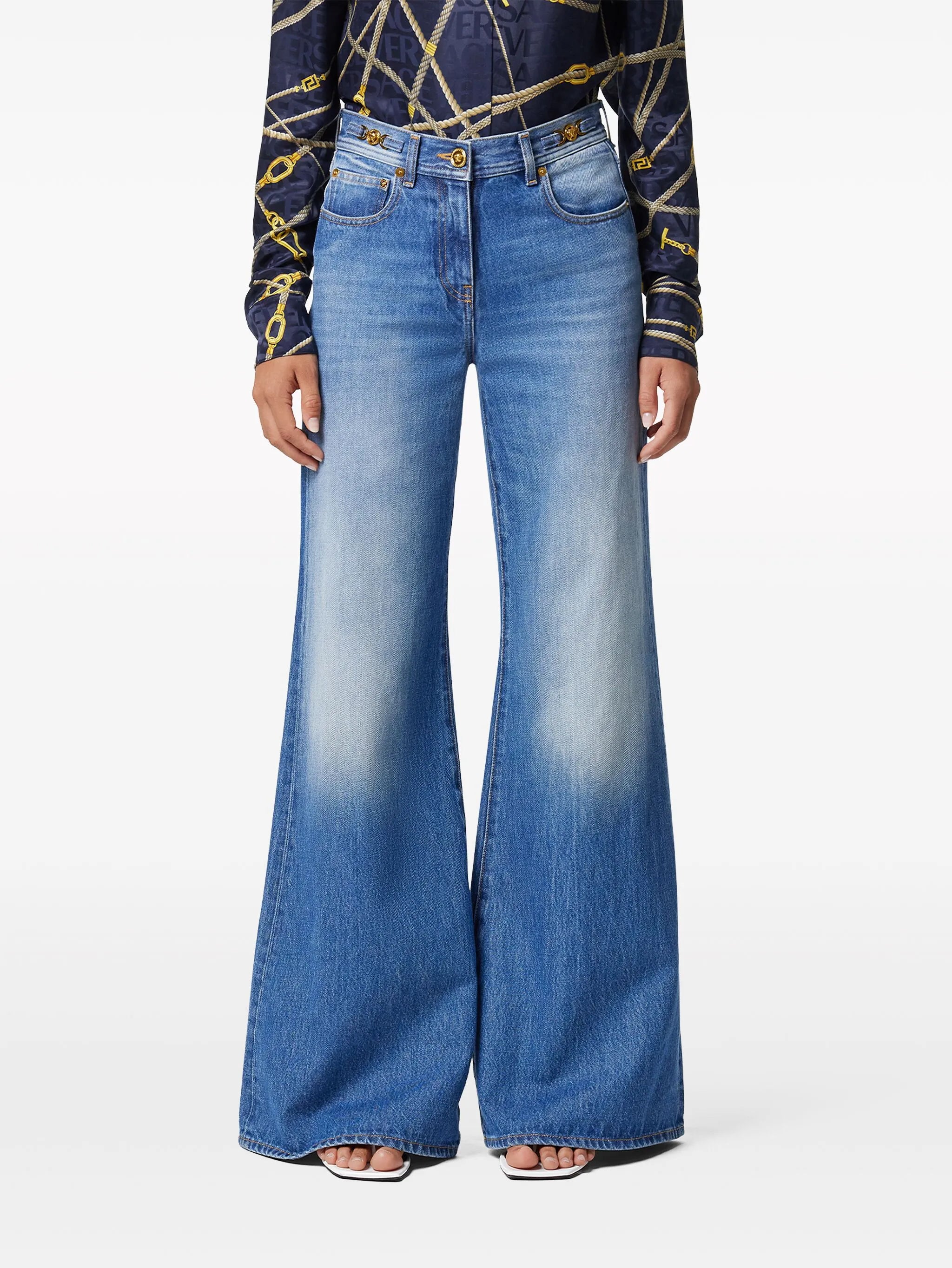 Medusa 95 mid-rise flared jeans