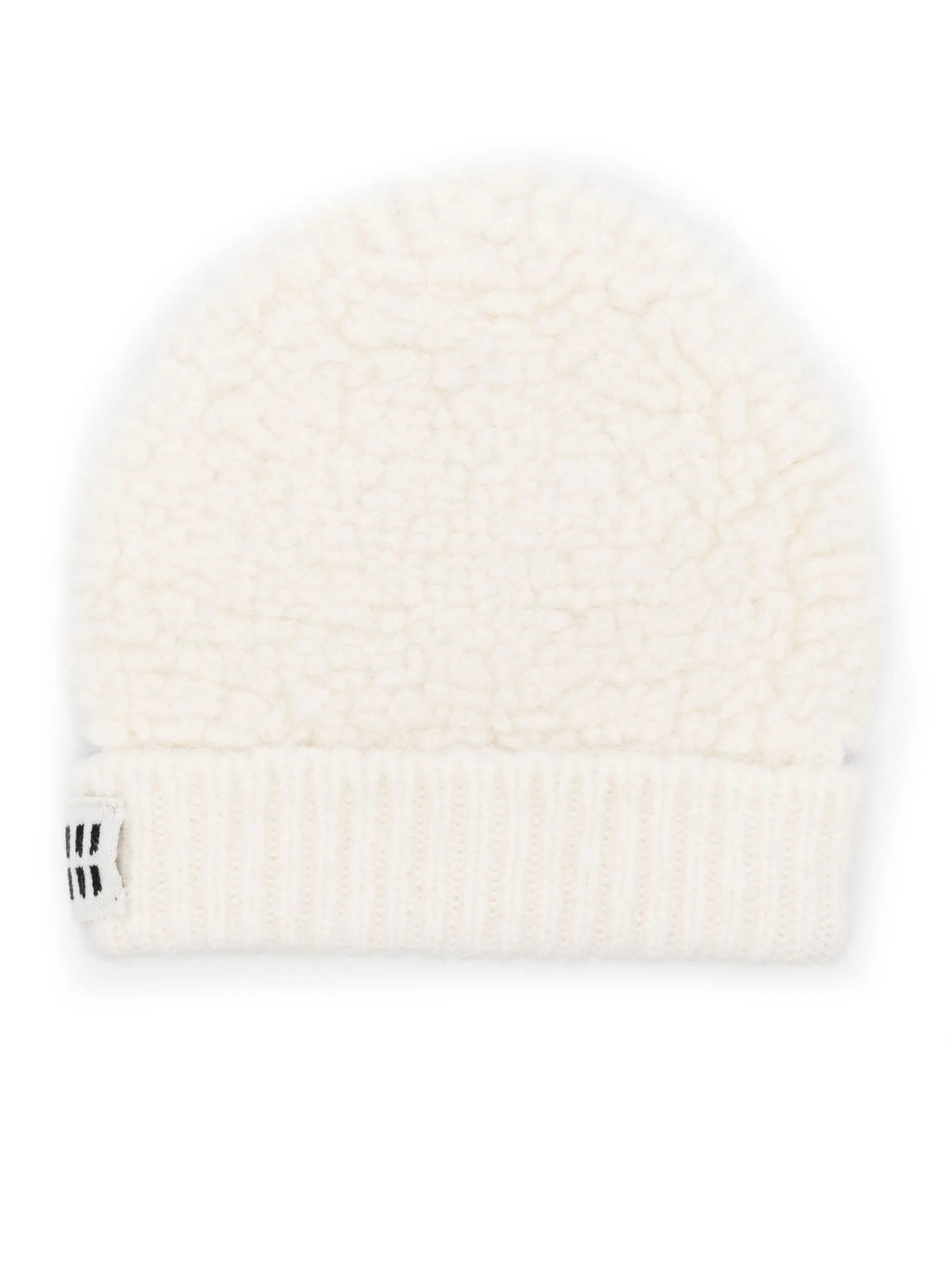 logo-patch shearling beanie