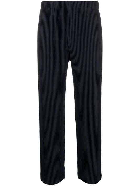 MC September plissé straight-leg trousers