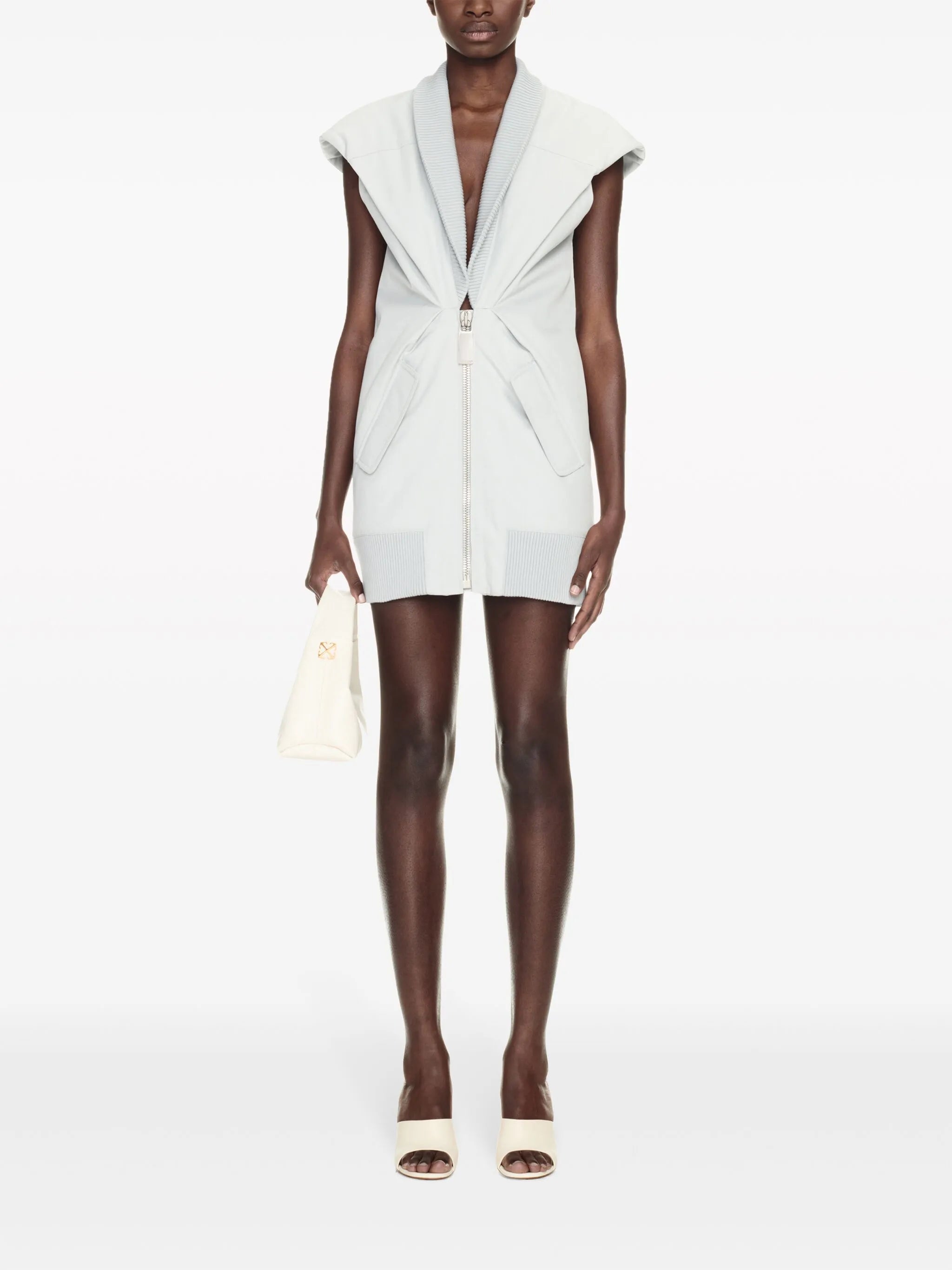 Co S/S sleeveless padded minidress