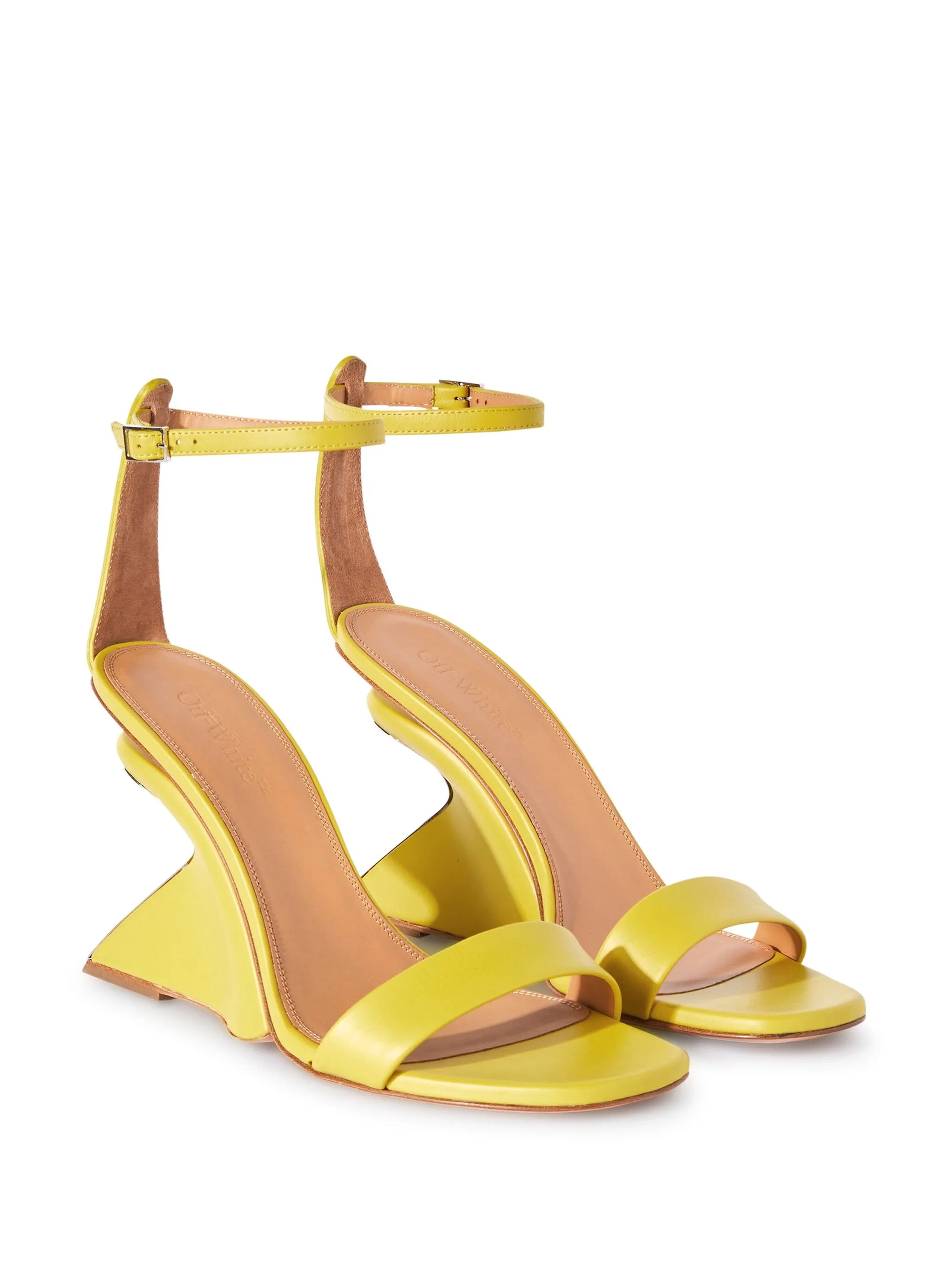 Jug leather heeled sandals