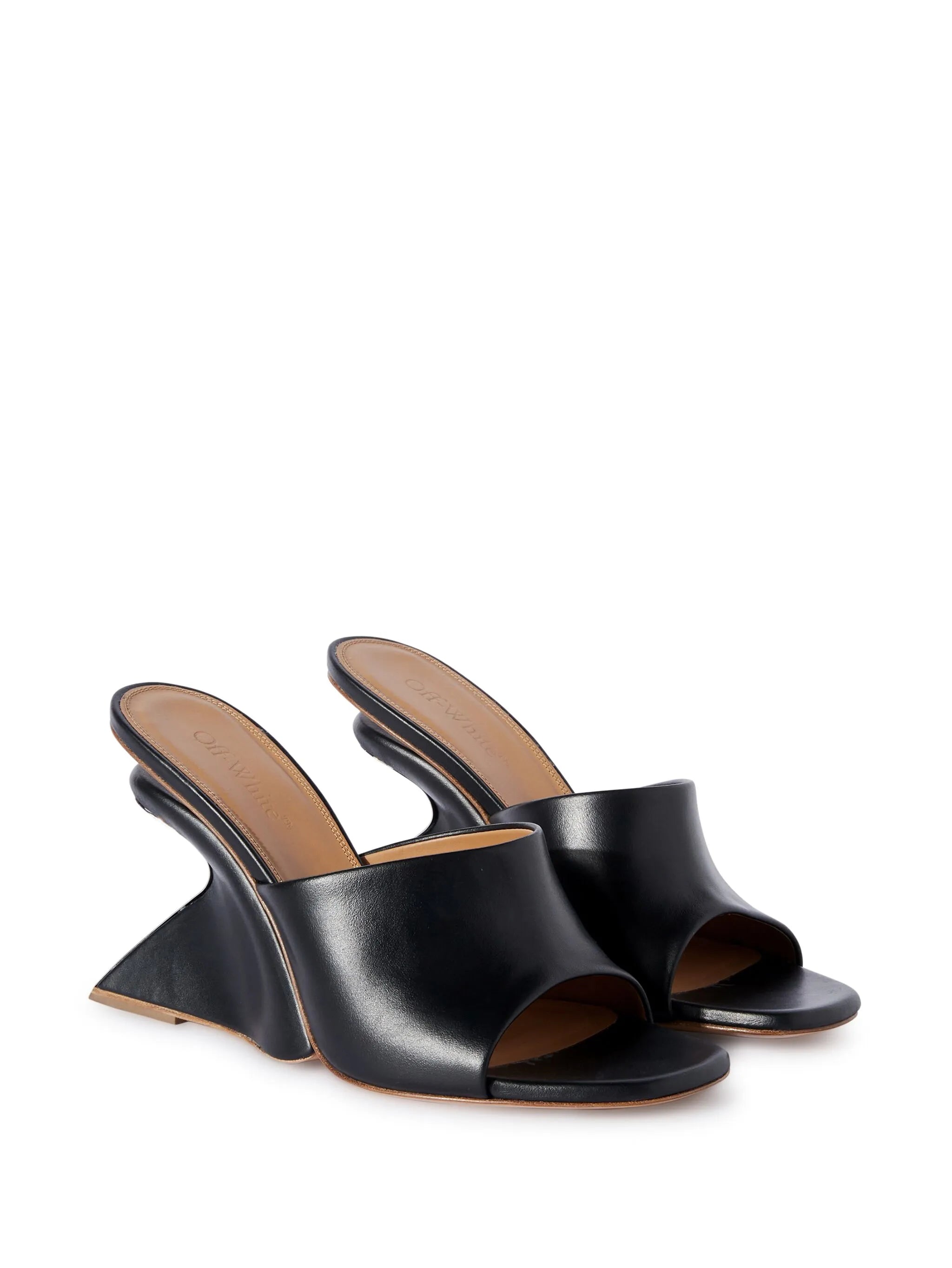 Jug wedge-heel leather sandals