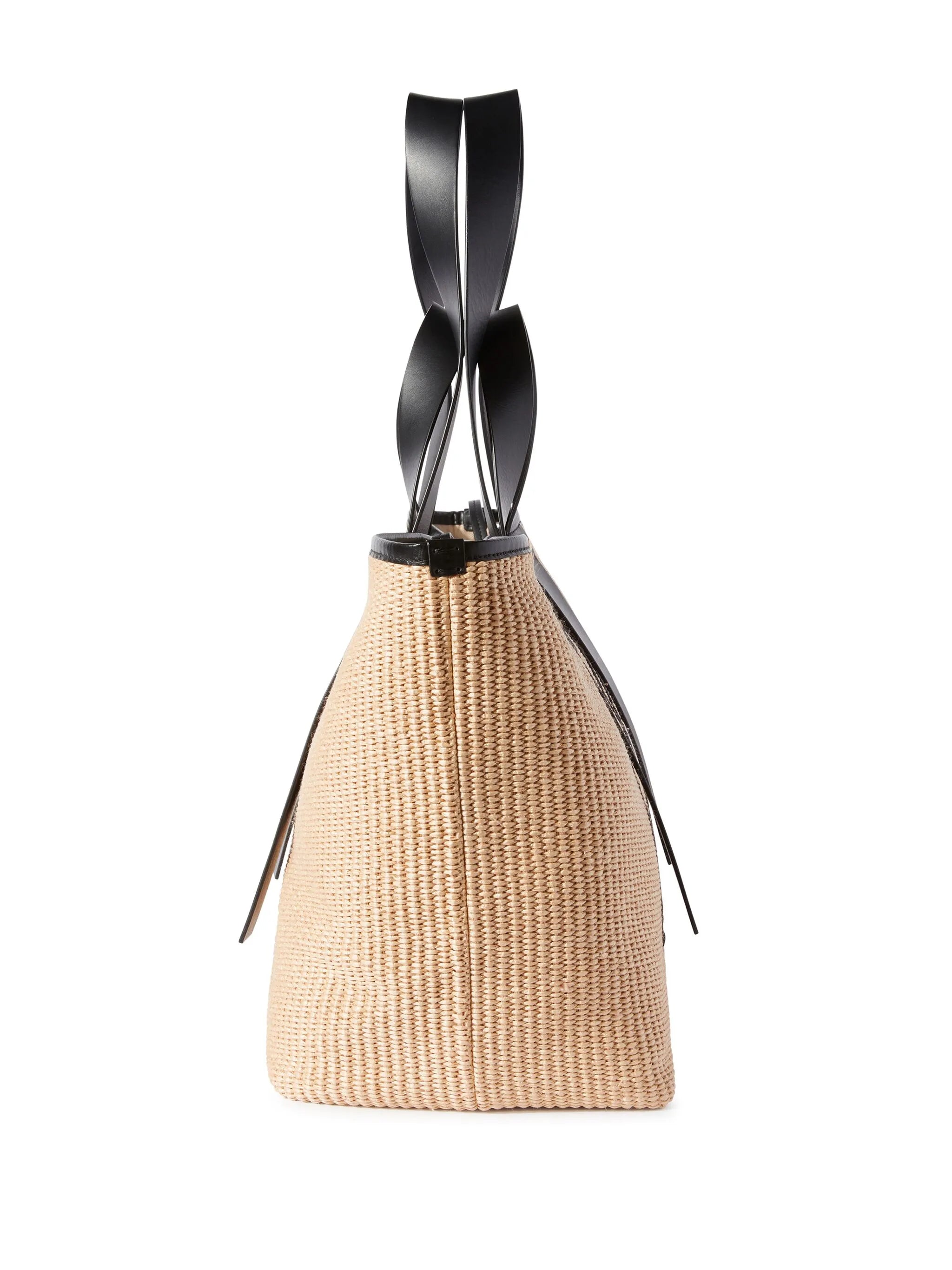 Arrows raffia tote bag