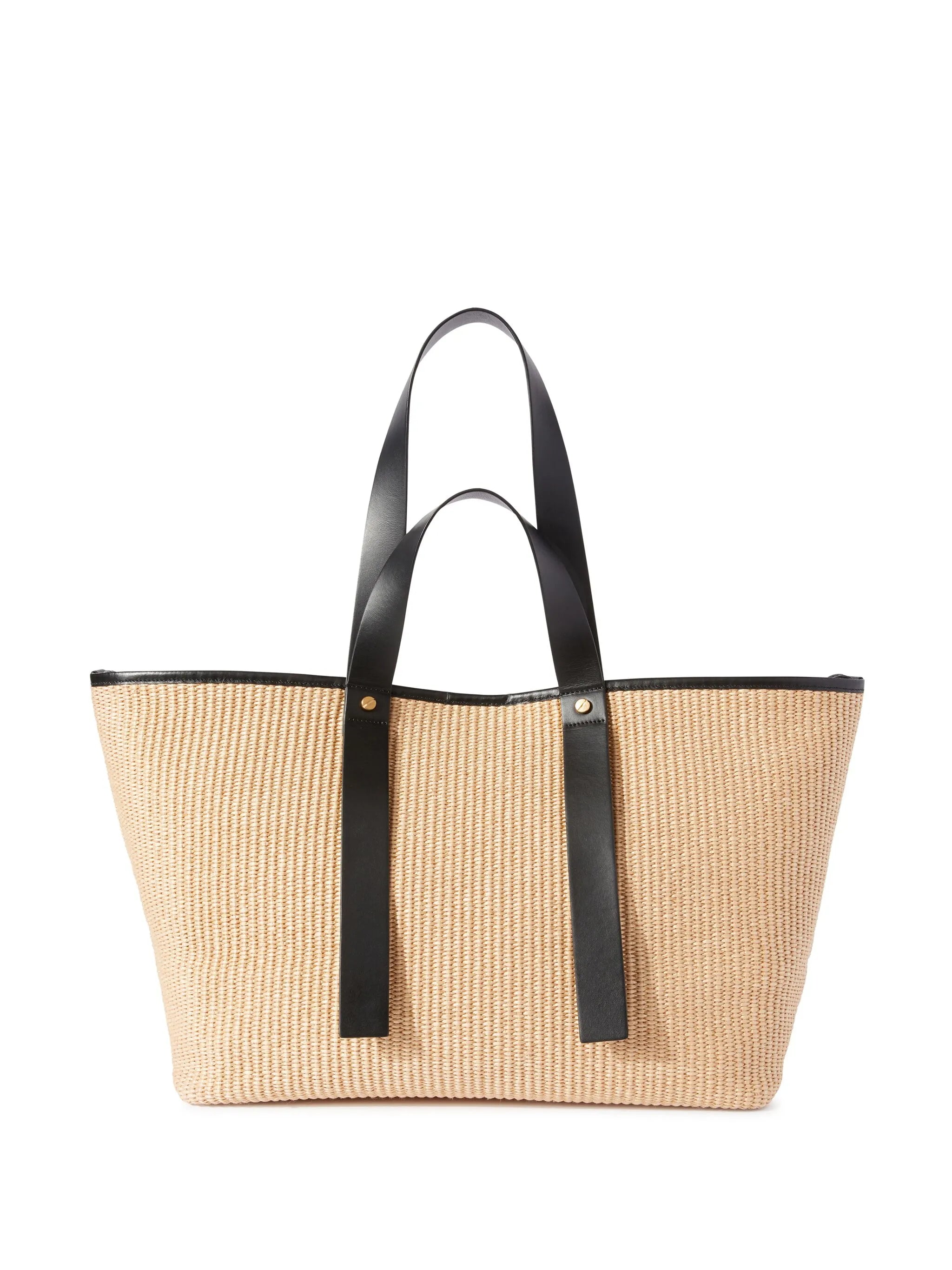 Arrows raffia tote bag