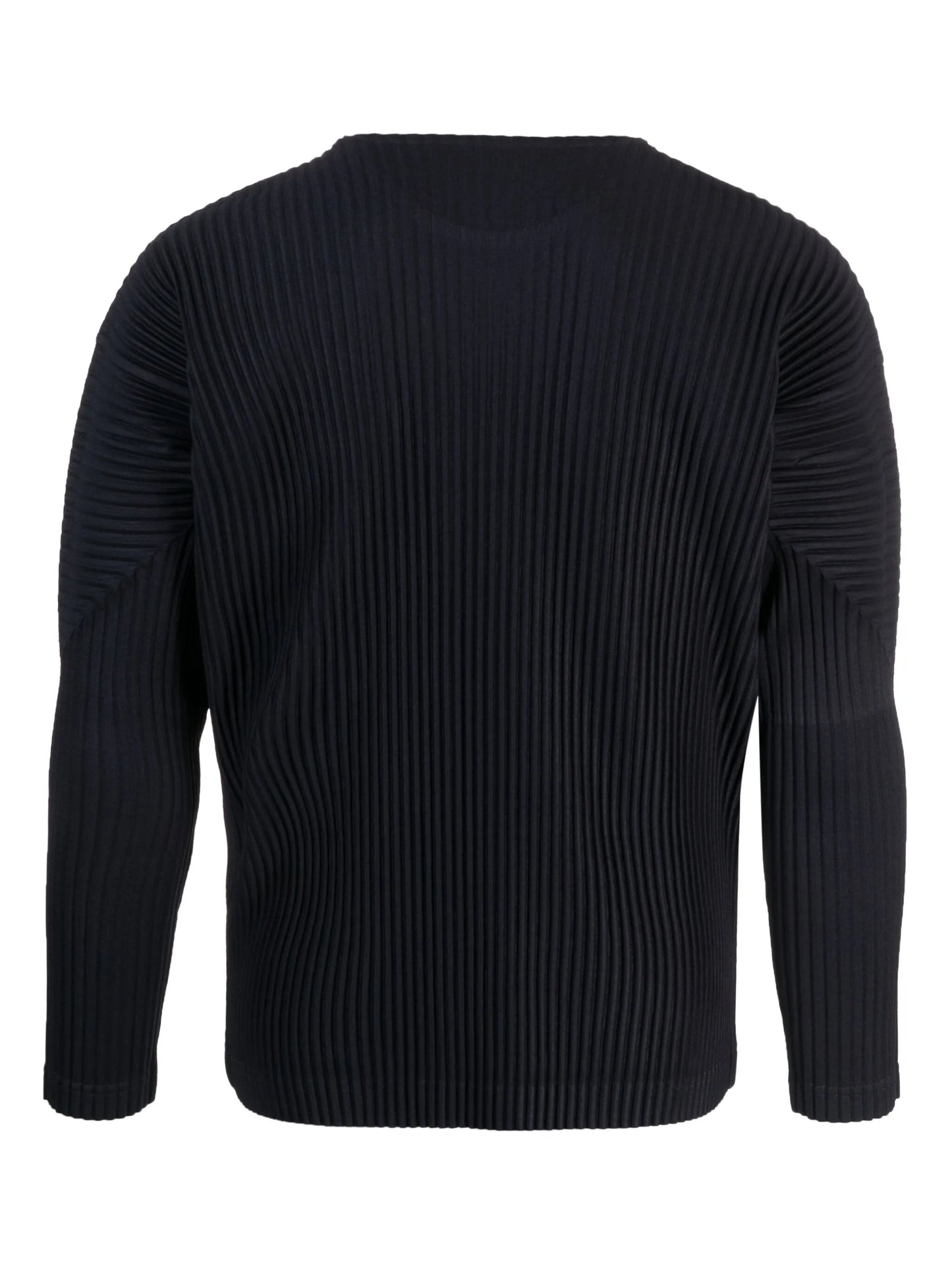 plissé-effect long-sleeve T-shirt