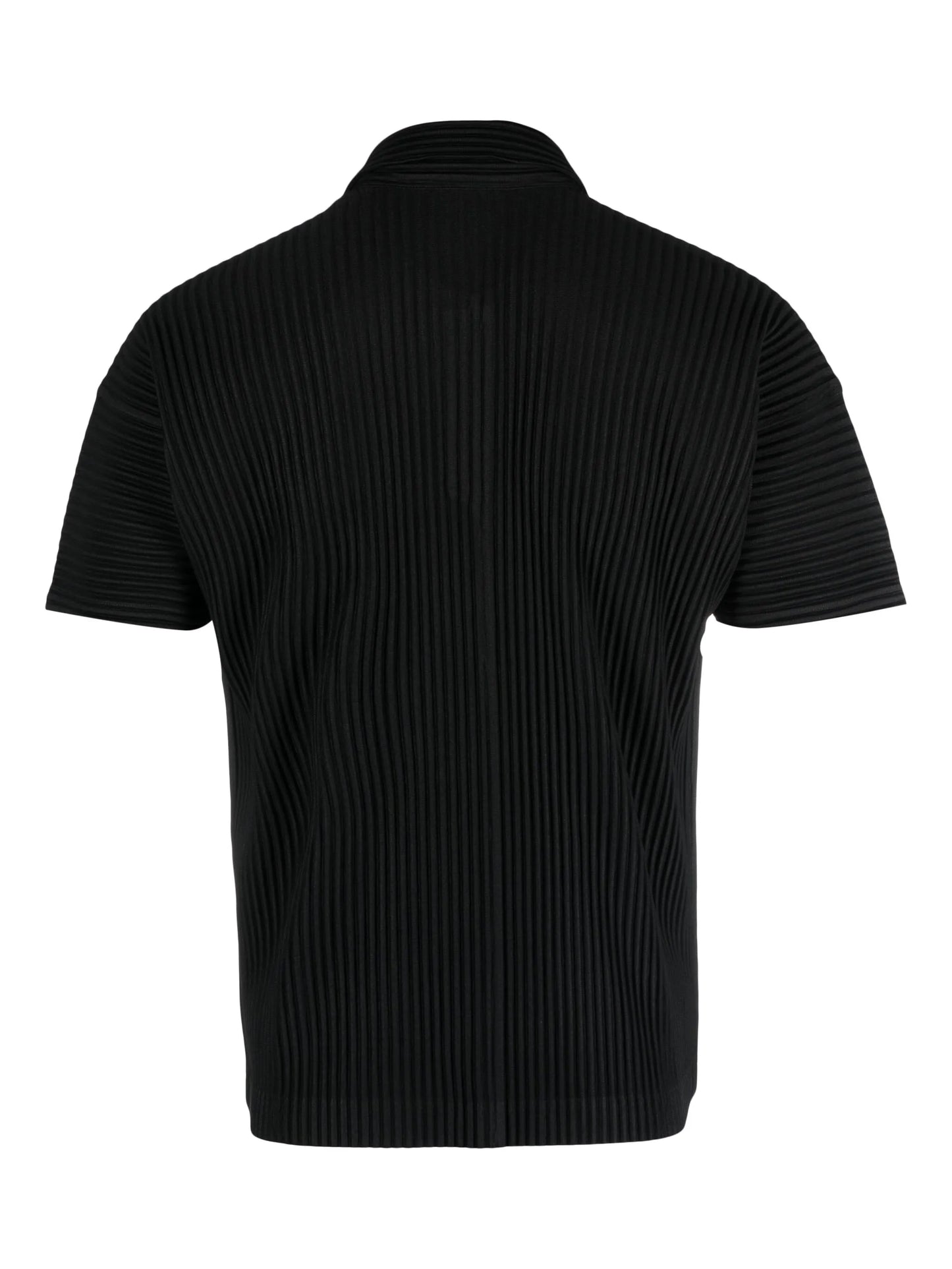fully-pleated plissé polo shirt