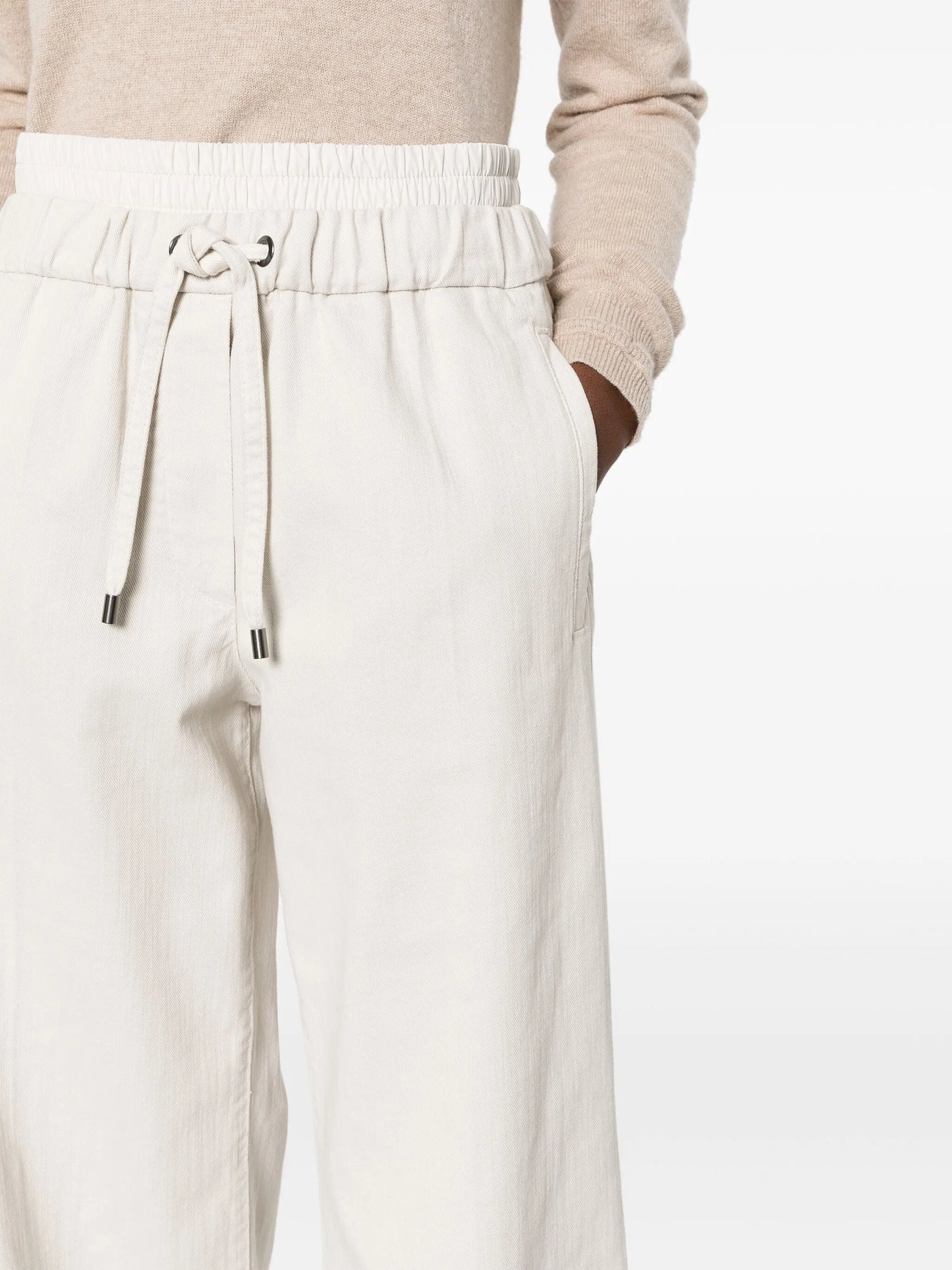 straight-leg drawstring trousers