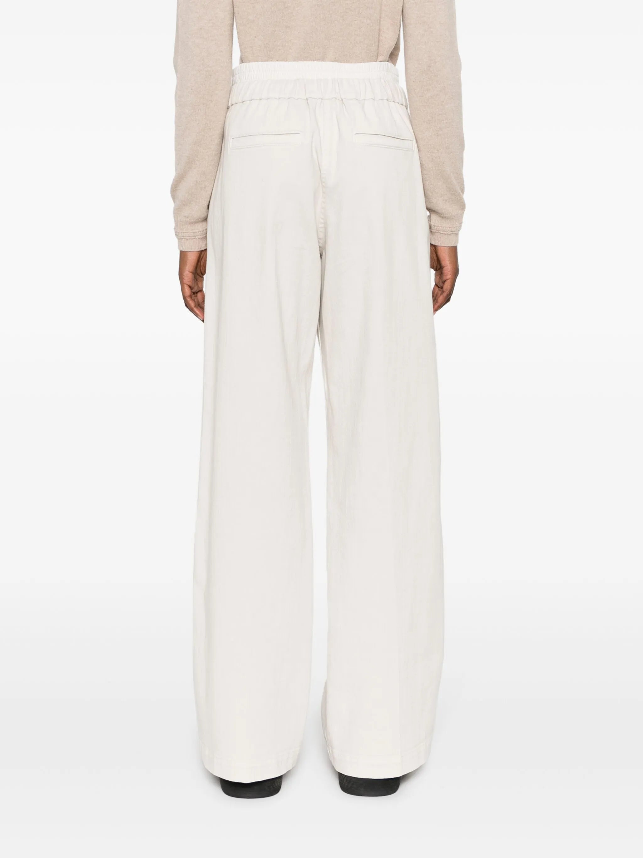 straight-leg drawstring trousers
