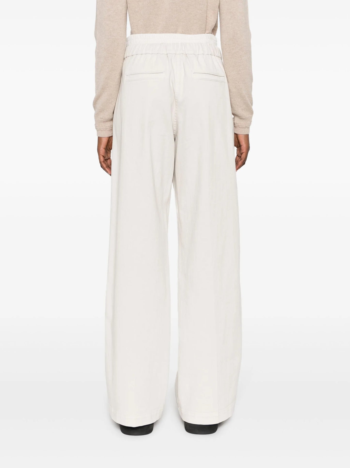 straight-leg drawstring trousers